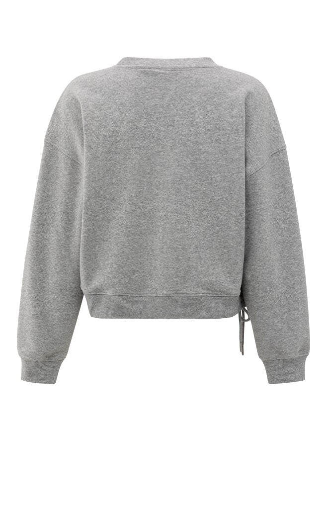 Sweater Met Plooidetails YAYA Medium Grey Melange