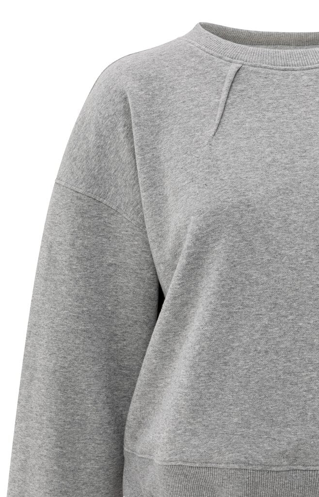 Sweater Met Plooidetails YAYA Medium Grey Melange