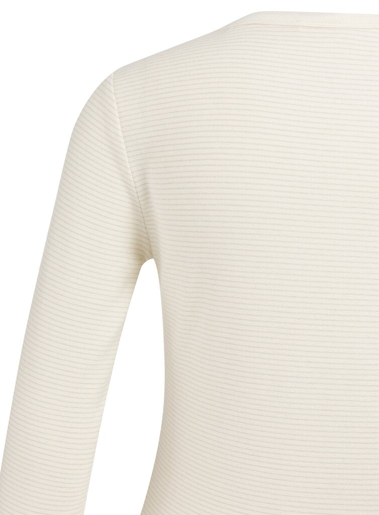 YAYA Gestreepte Top Met Lange Mouwen En Ronde Hals Kit Beige Dessin