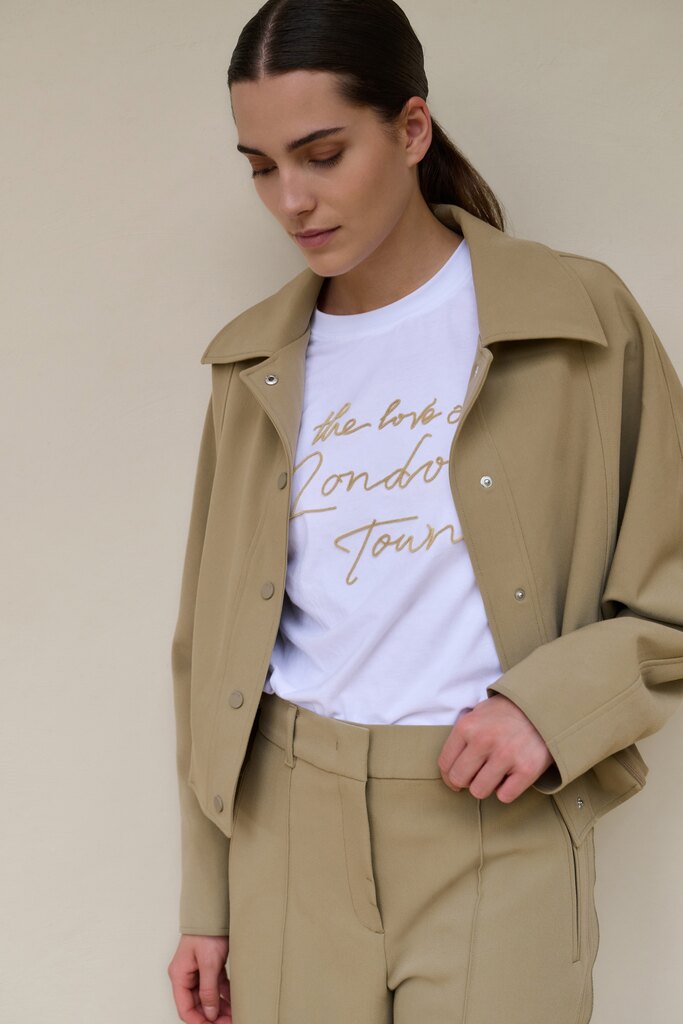 Yaya T-shirt Flock Print Yello