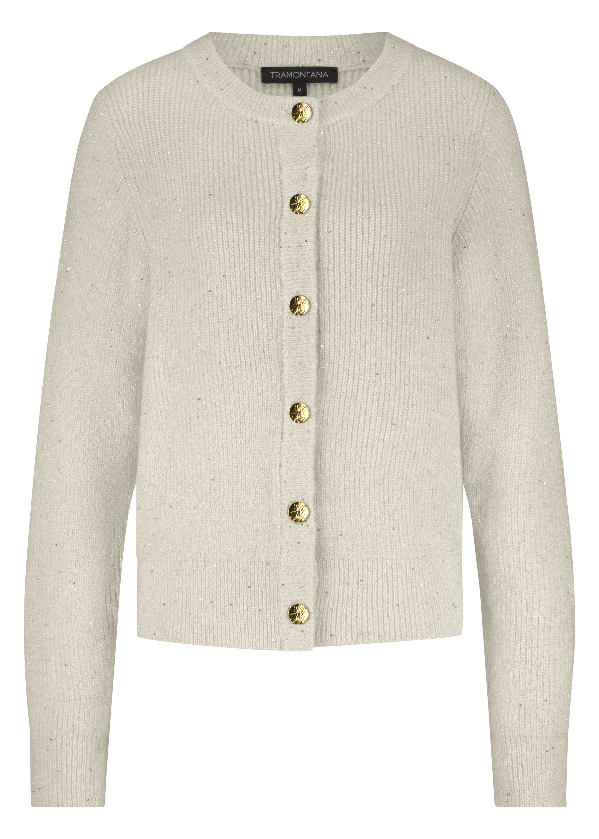 Knitted Cardigan Shimmer Tramontana Stone Melange