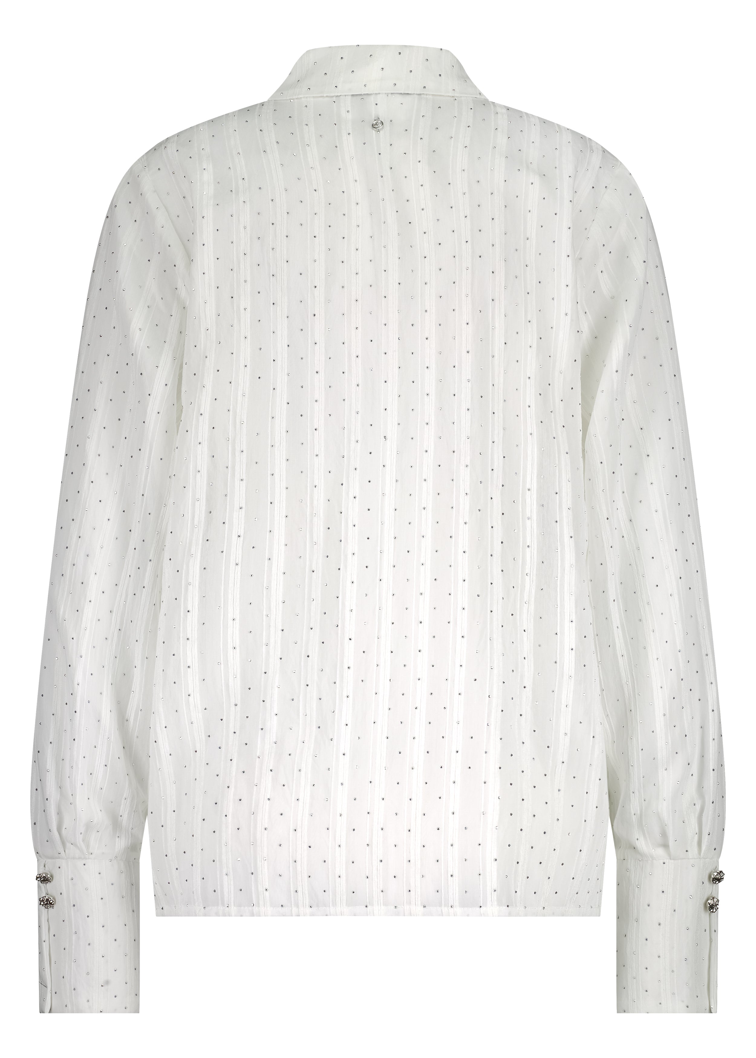 Rhinestone Blouse Tramontana White