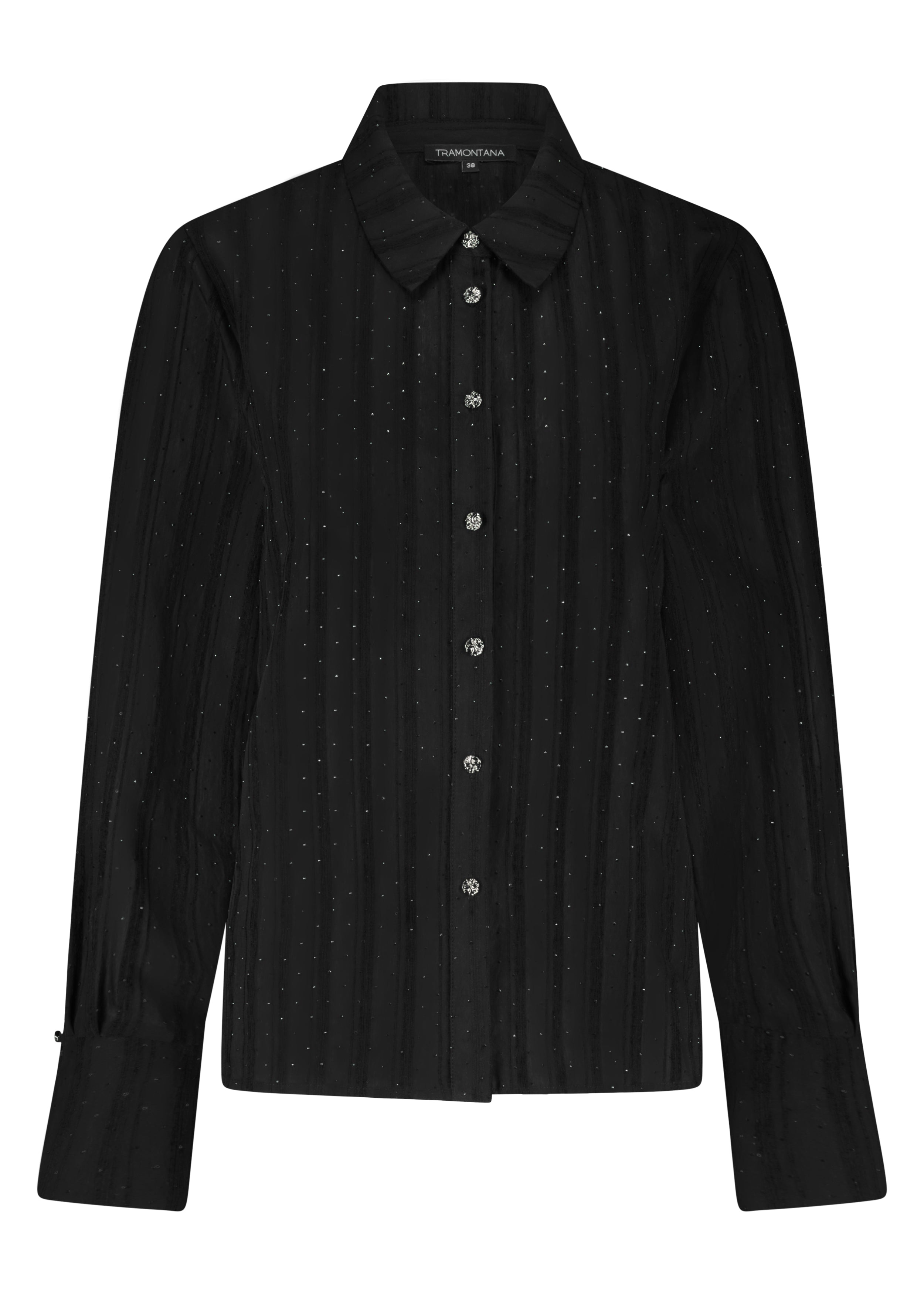 Tramontana Blouse Met Strassstenen Zwart
