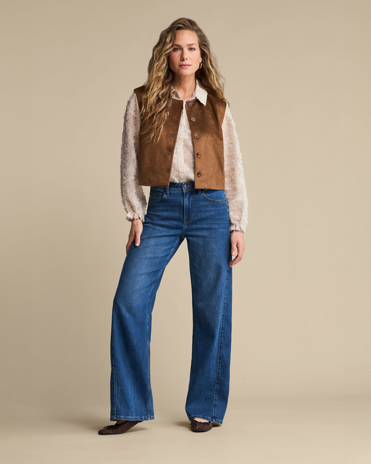 Red Button Blouse Stone