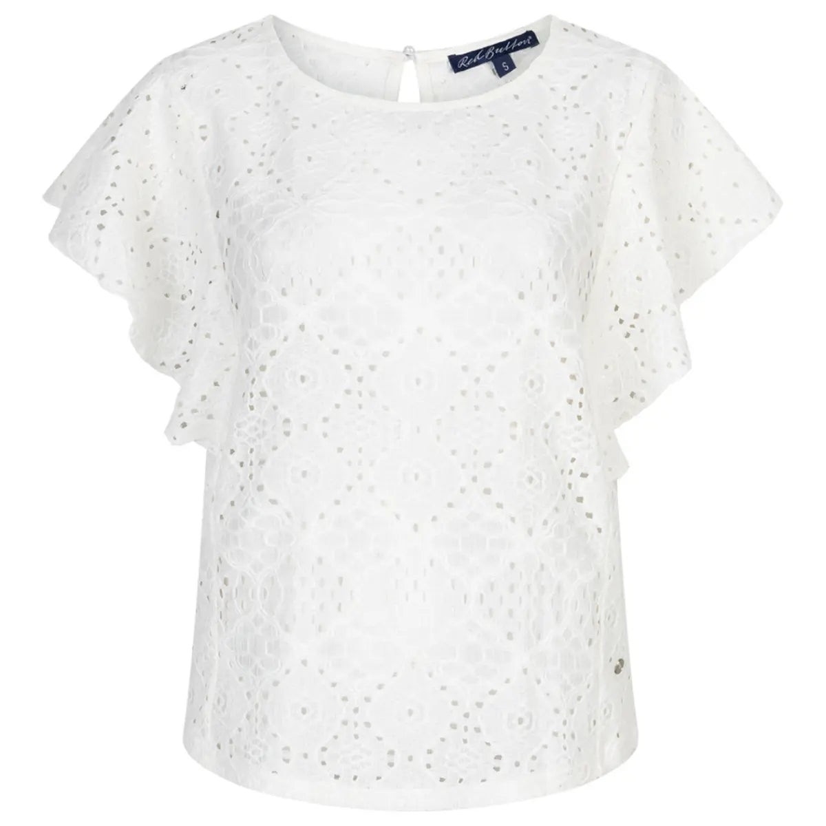 Red Button Top Ajour Ruffle