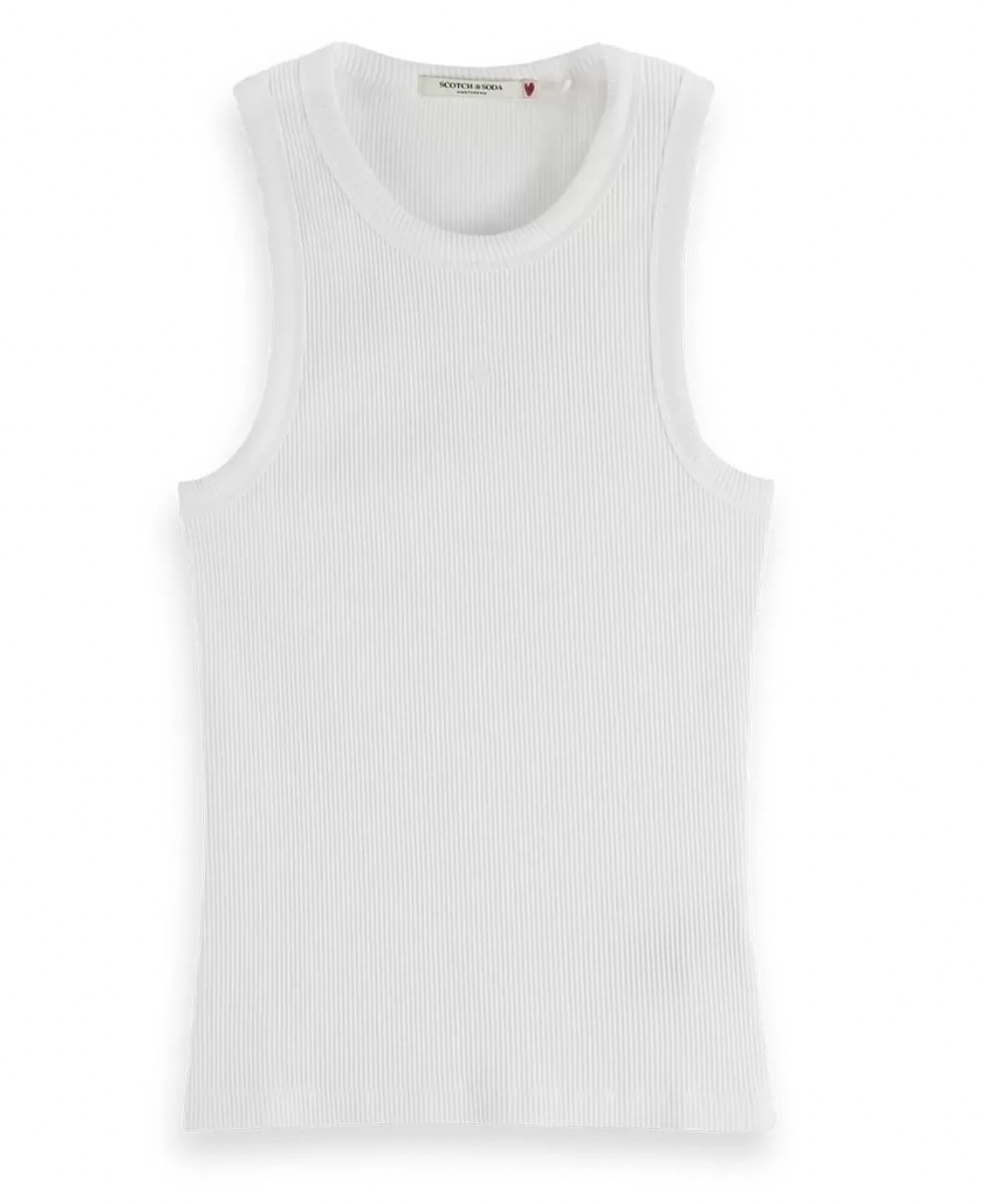Scotch & Soda Tanktop Core Rib White