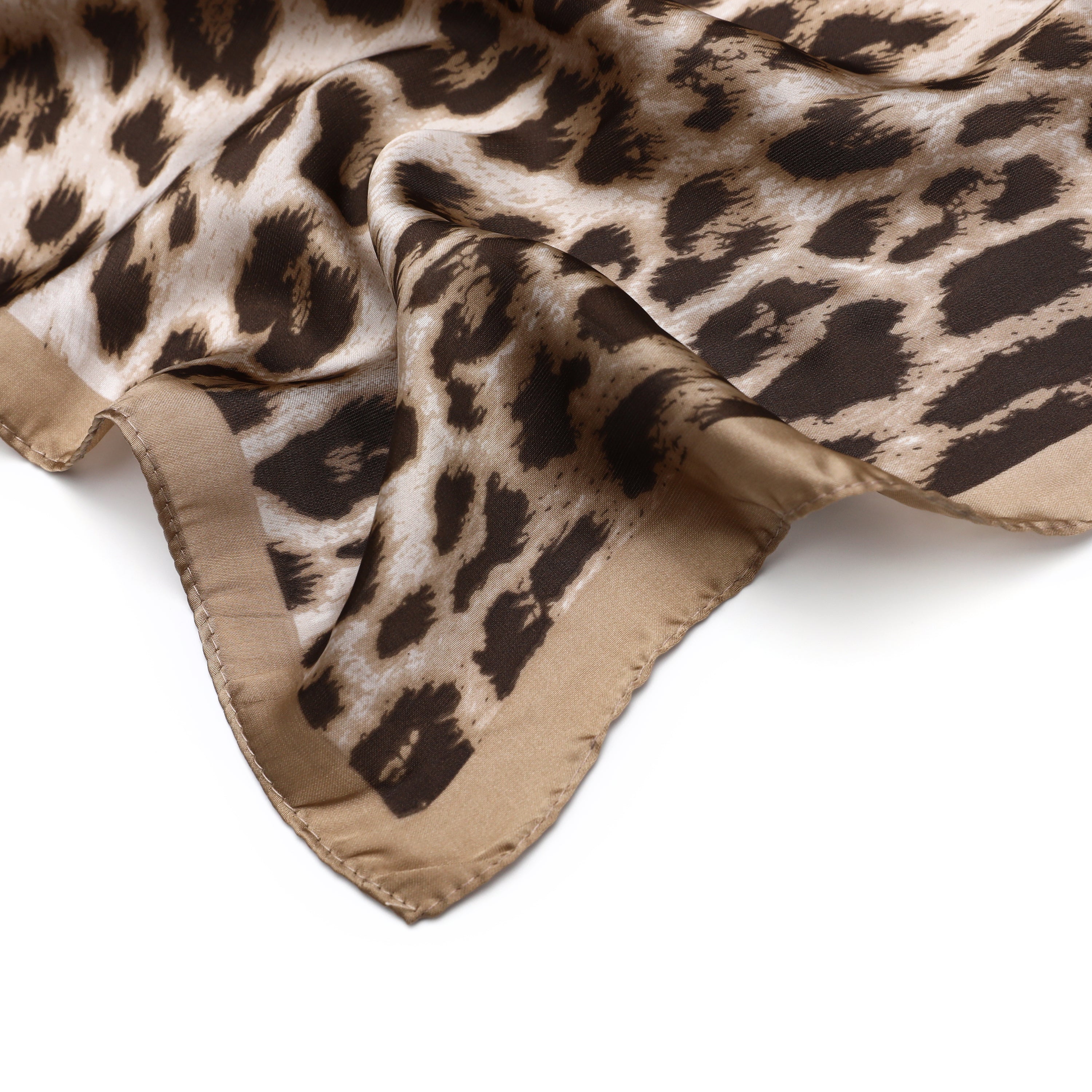 Vierkant Sjaaltje Leopard Taupe