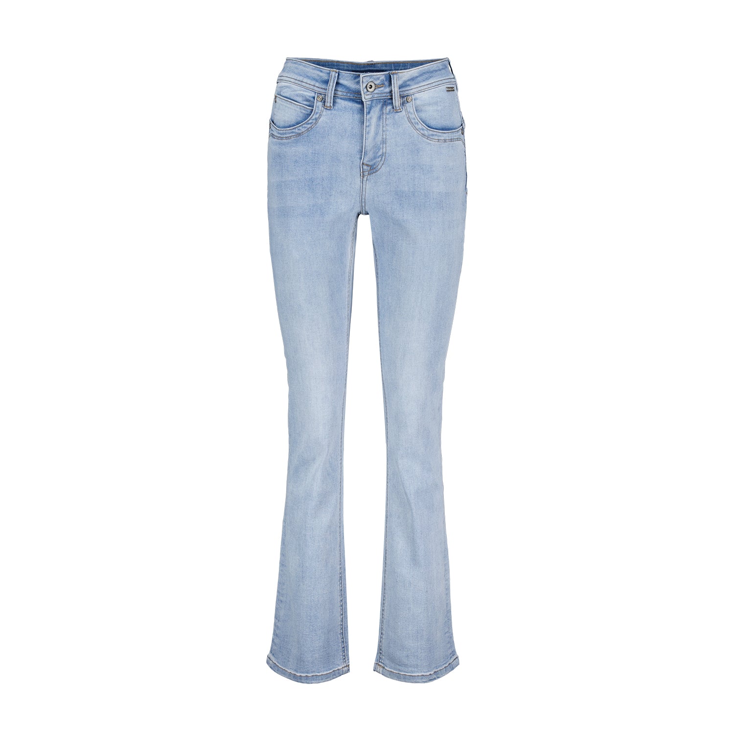 Red Button Flared Jeans Babette Bleach L33