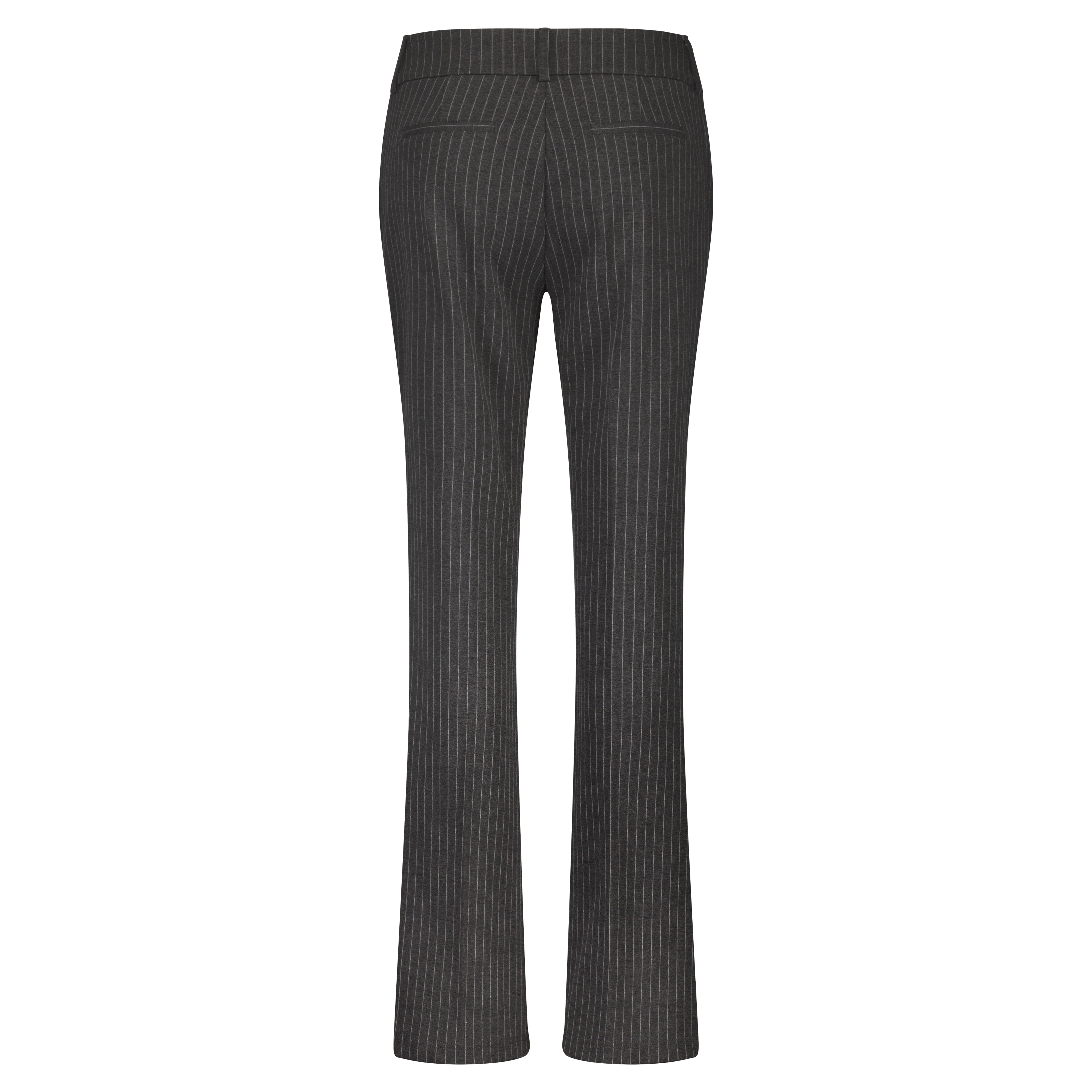Red Button Flare Broek Bibette Punta Pinstripe Grey Melange