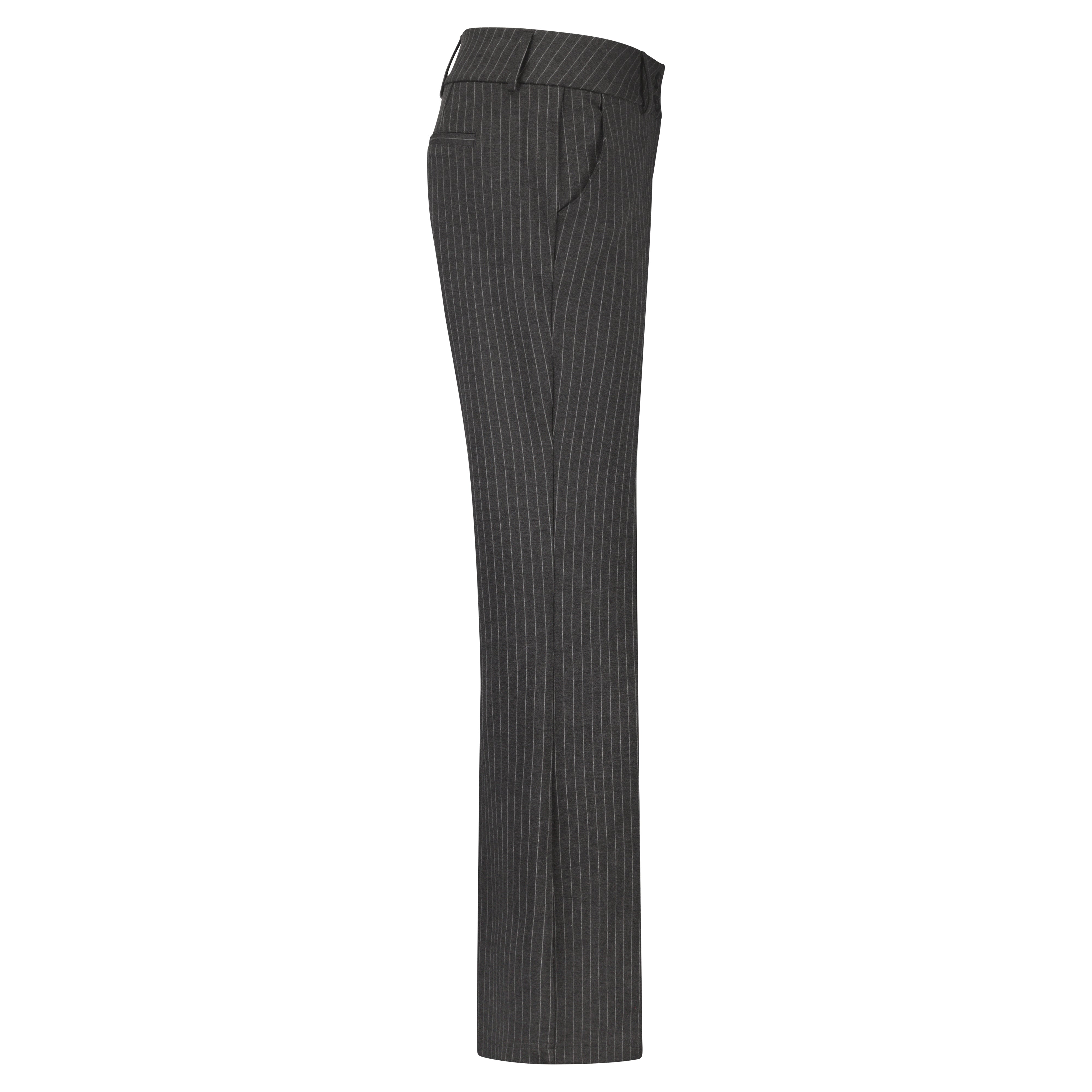 Red Button Flare Broek Bibette Punta Pinstripe Grey Melange