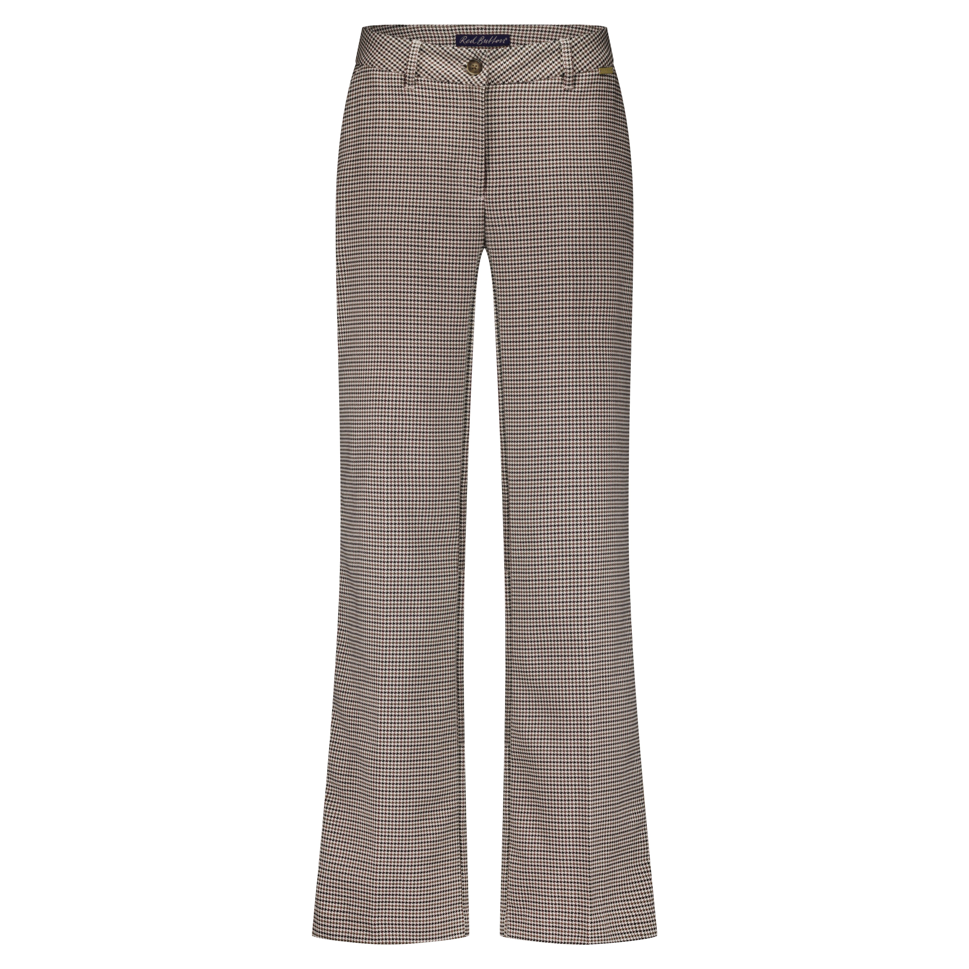 Red Button Wide Leg Broek Claudette Multi Check