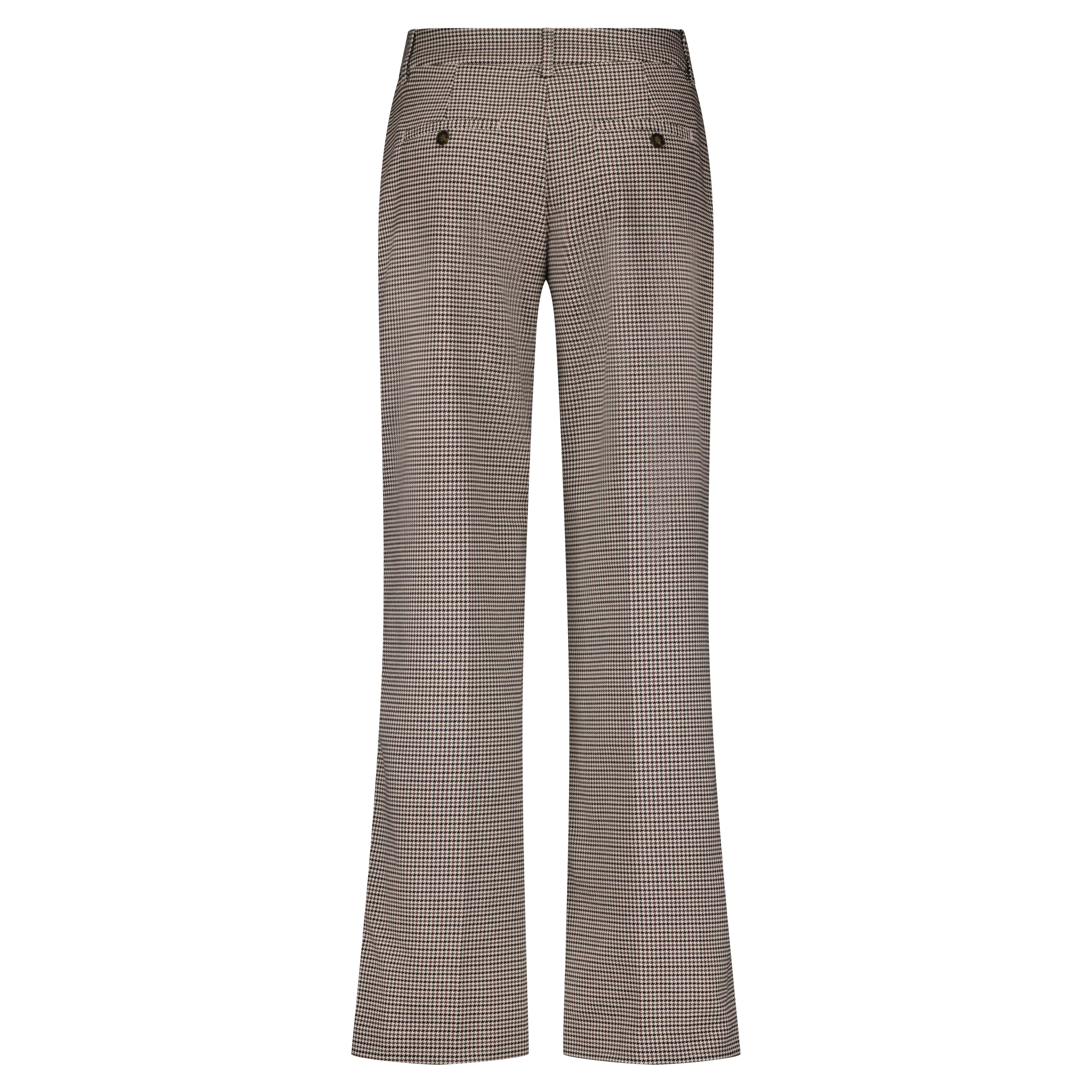 Red Button Wide Leg Broek Claudette Multi Check