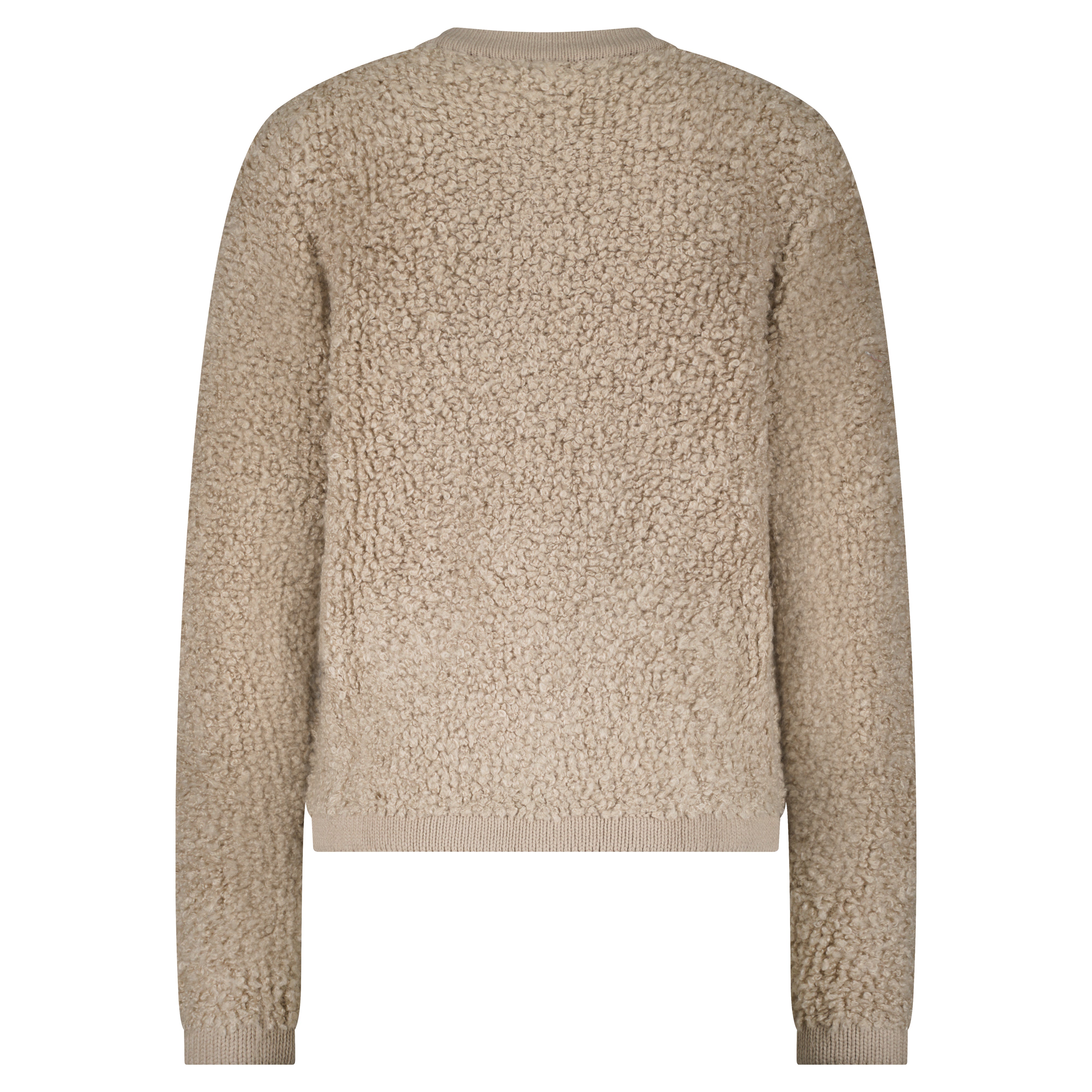 JACKET KNIT BOUCLE Red Button Latte