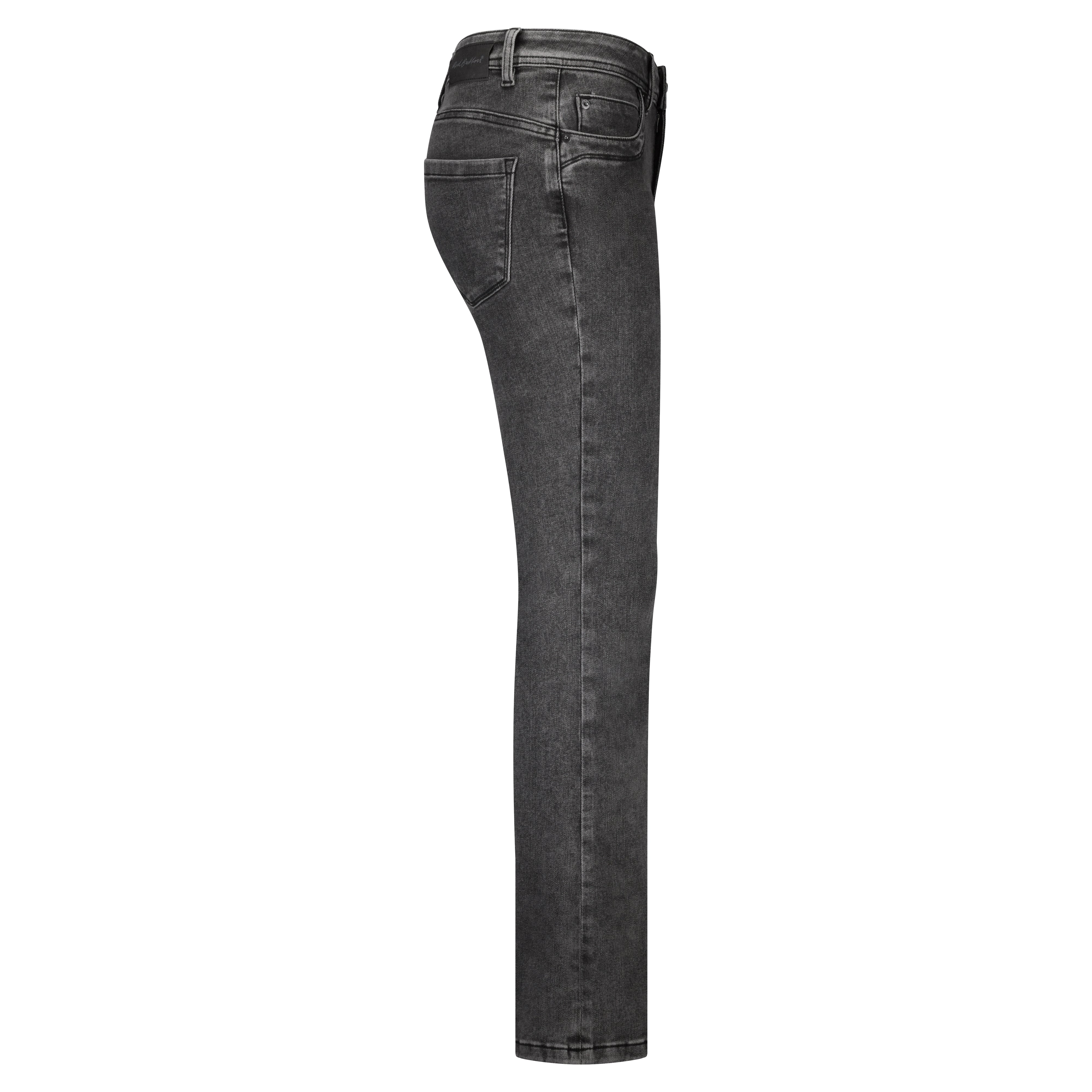 Red Button Flared Jeans Babette Black Snow L31