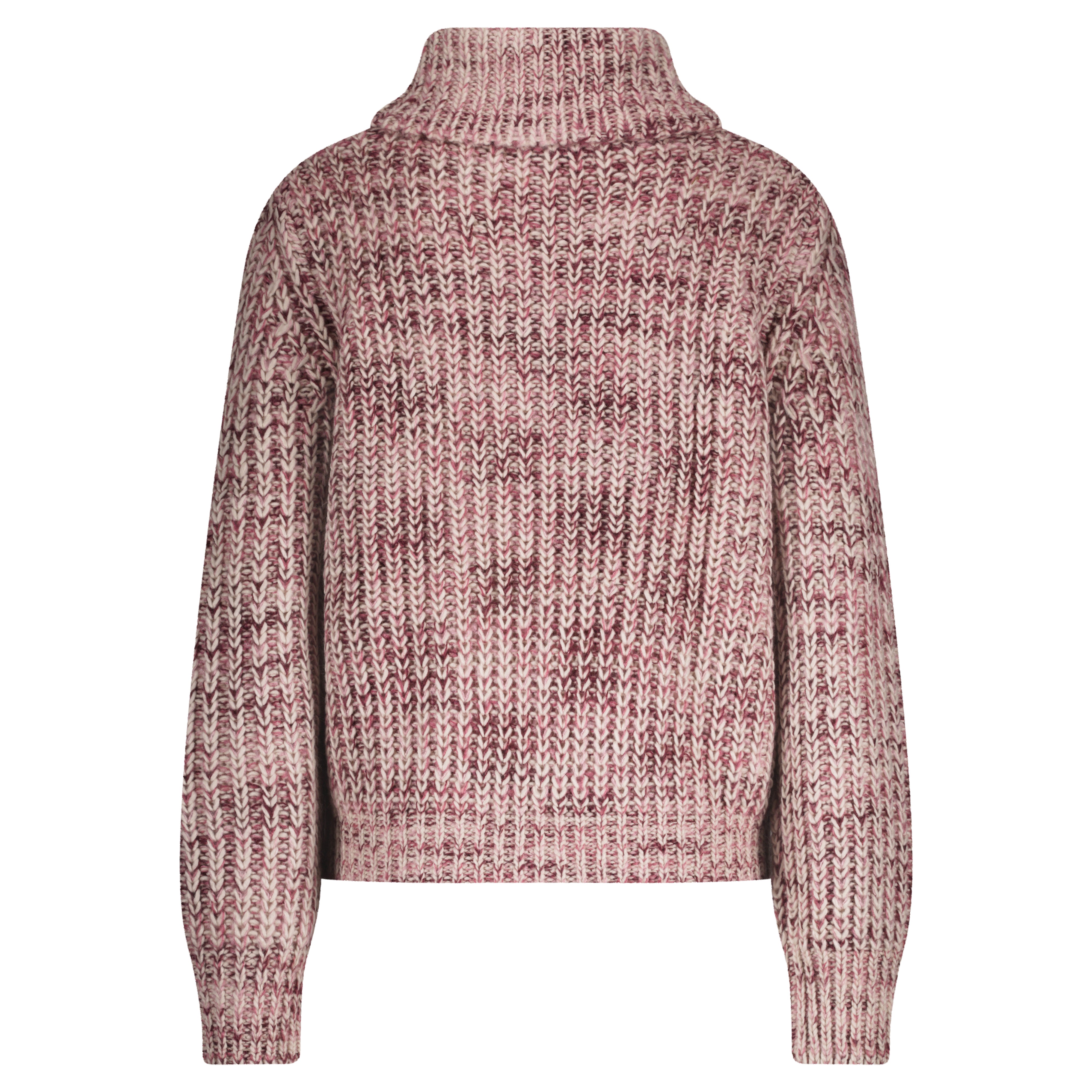Trui Cocoon Multi Red Button Ruby