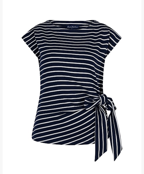 Red Button Terry Stripe Knot Darkblue