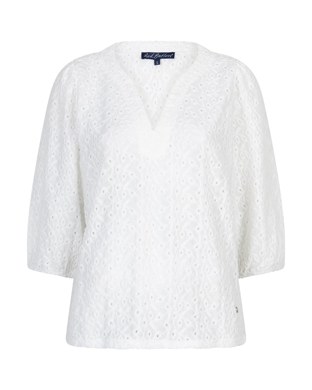 Red Button Top Ajour Off white