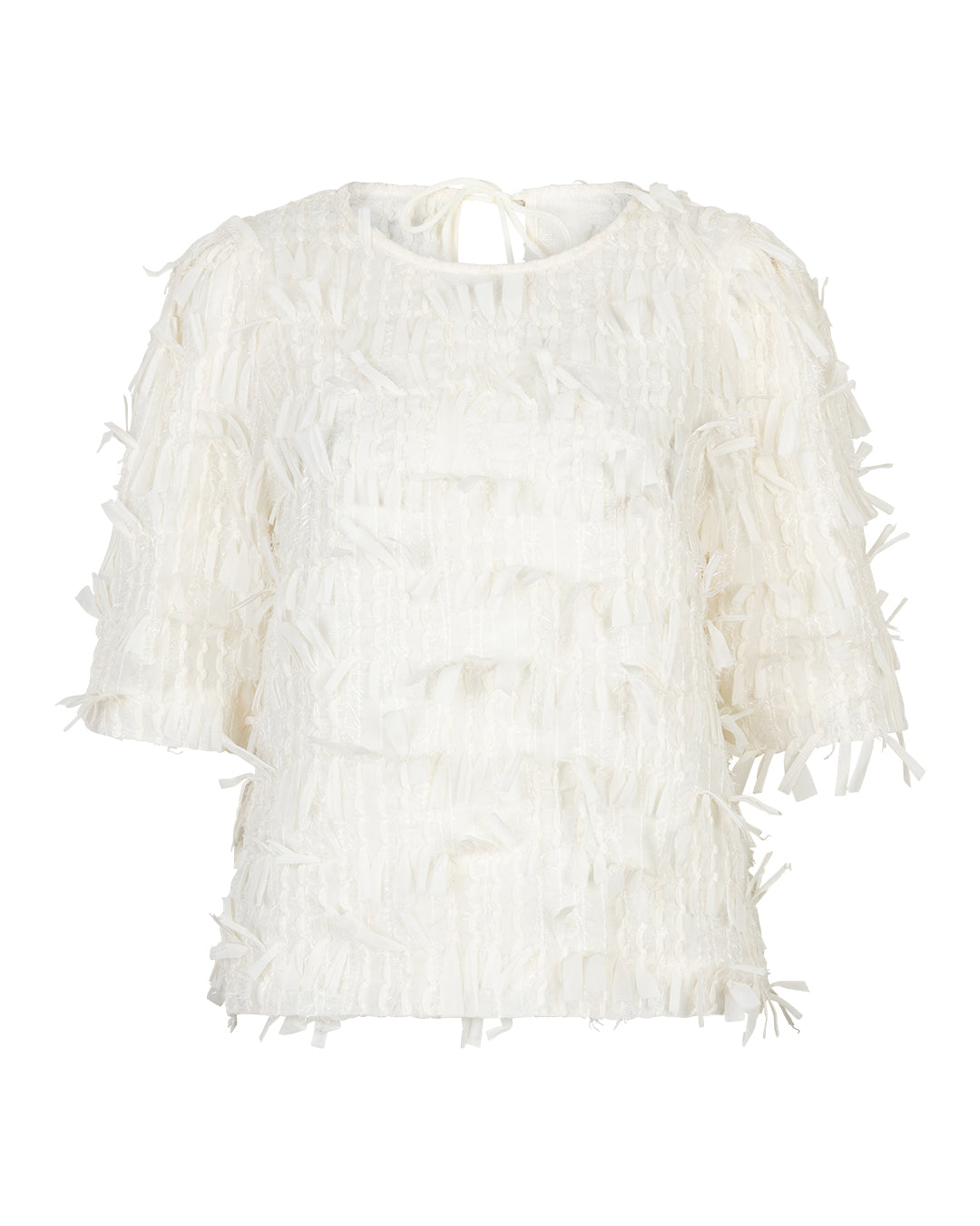 Red Button Top Fiona Ecru