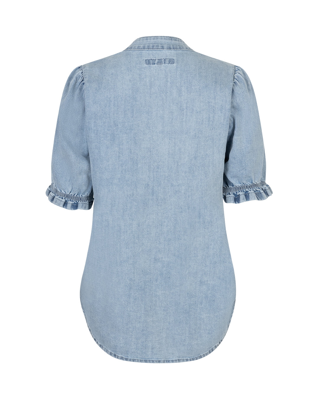 Red Button Victoria Blouse Denim Bleach