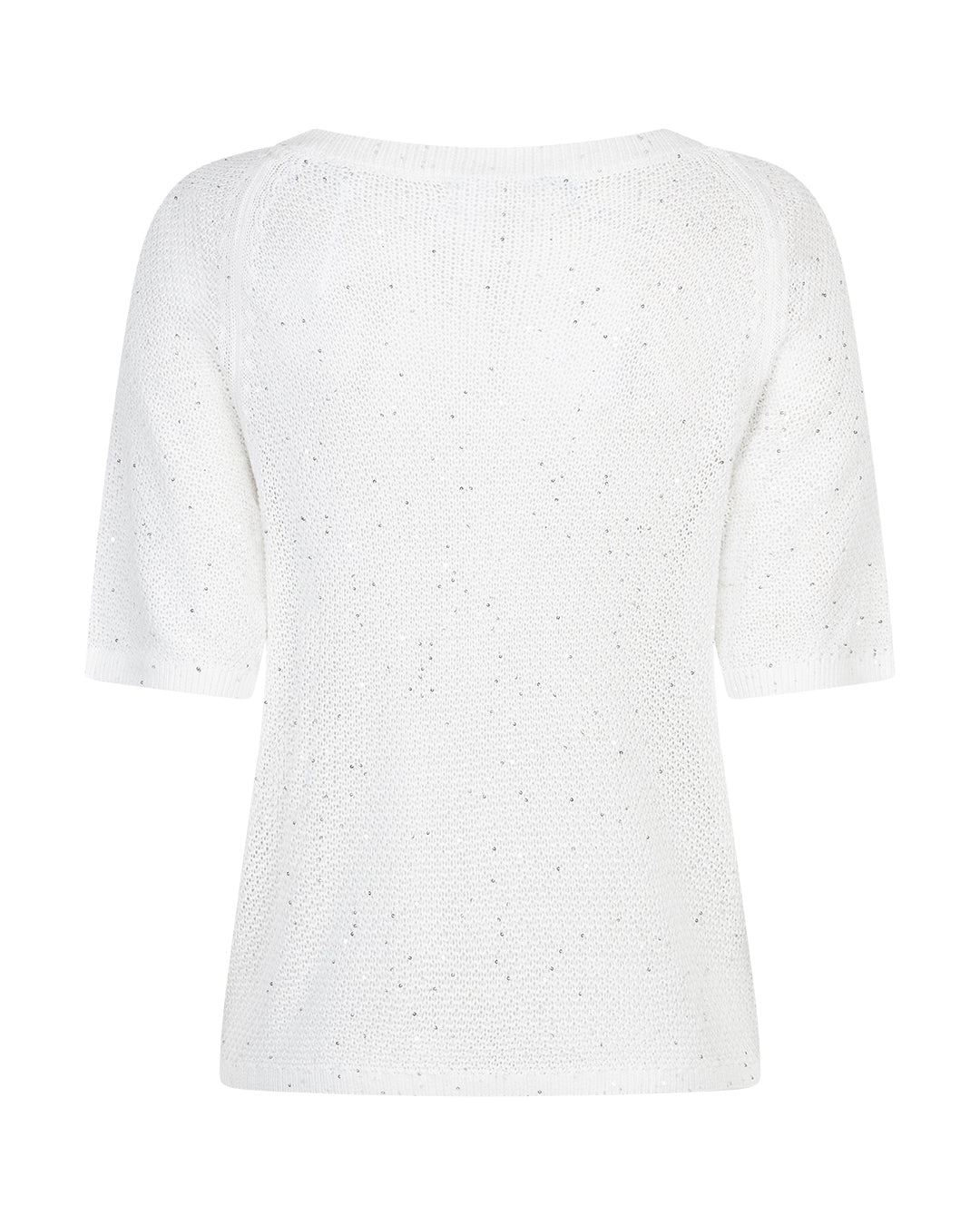 Red Button Sequins Off White