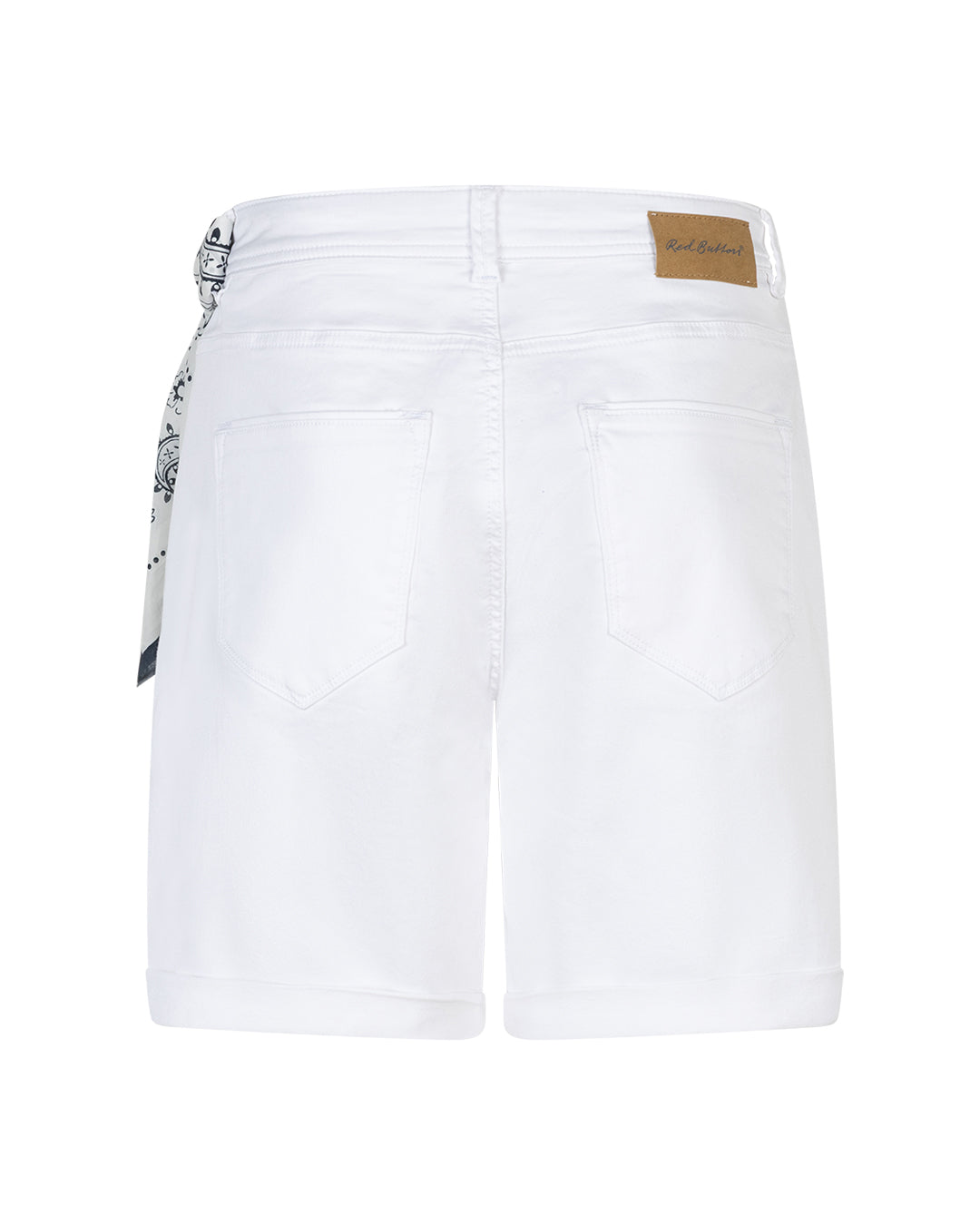 Red Button Relax Short Jog Colour White & Scarf