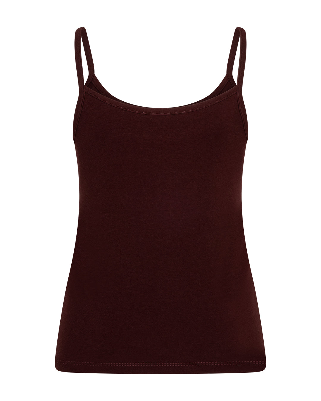 Red Button Singlet Burgundy