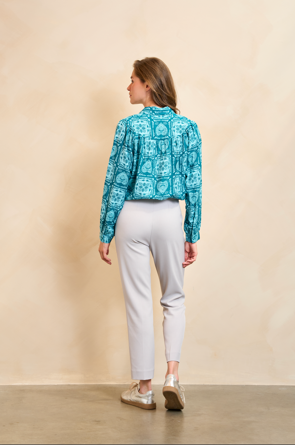 Lofty Manner Blouse Dalia Print Teal