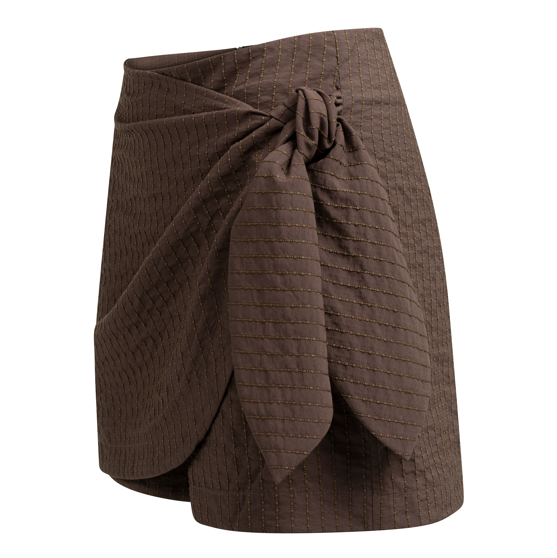 YAYA Gestreepte Rok Wikkellook Aubergine Purple