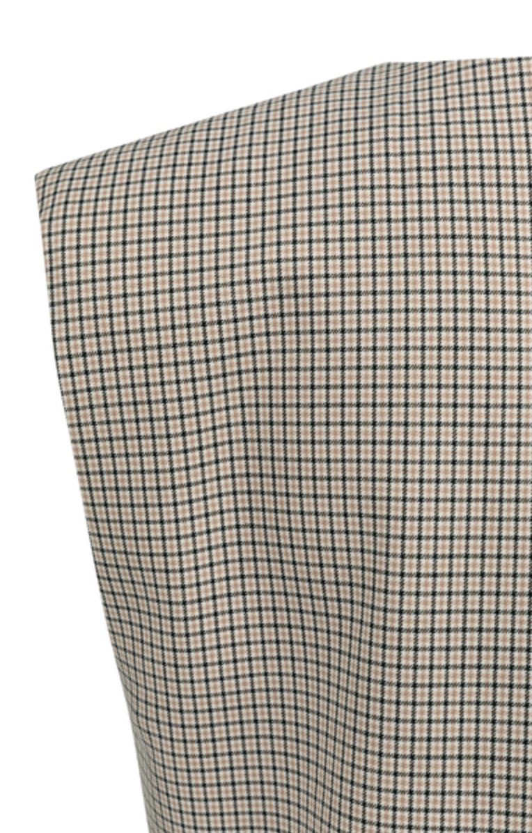 YAYA Geruit Gilet Met Schoudervulling Beige Dessin
