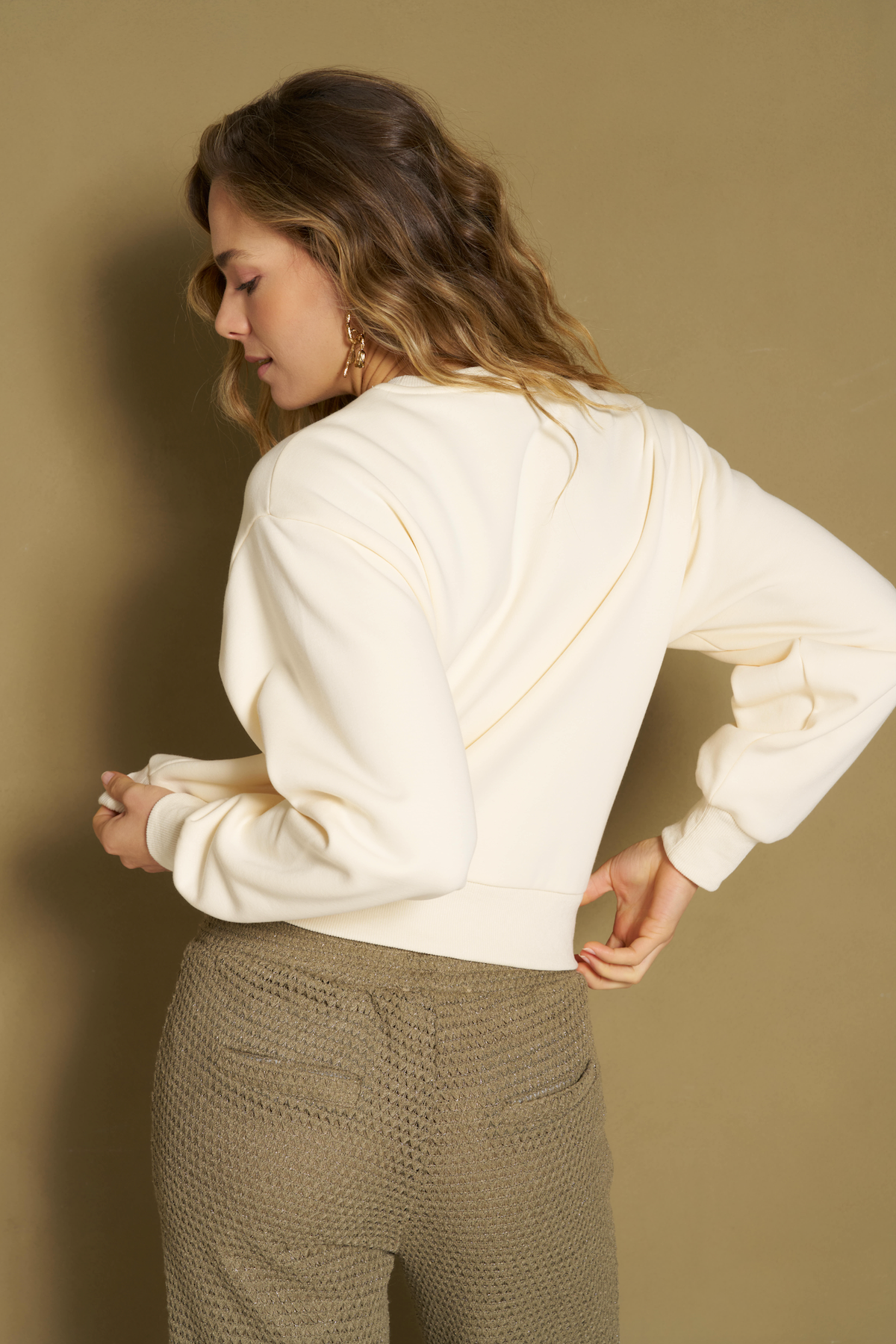 Lofty manner Sweater Imina Basic Relaxed Cream