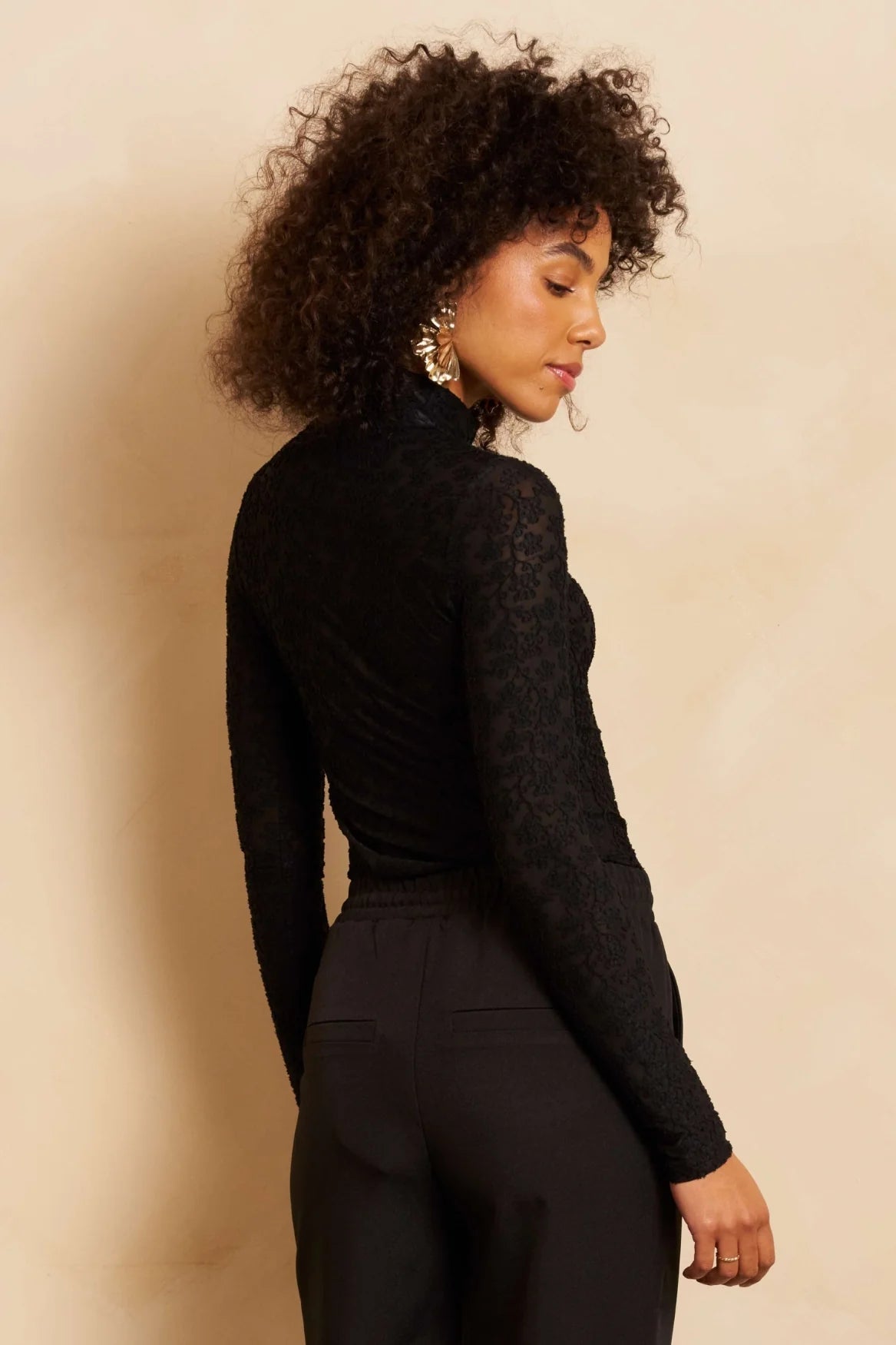 Lofty Manner Top Eliora Met Col Zwart