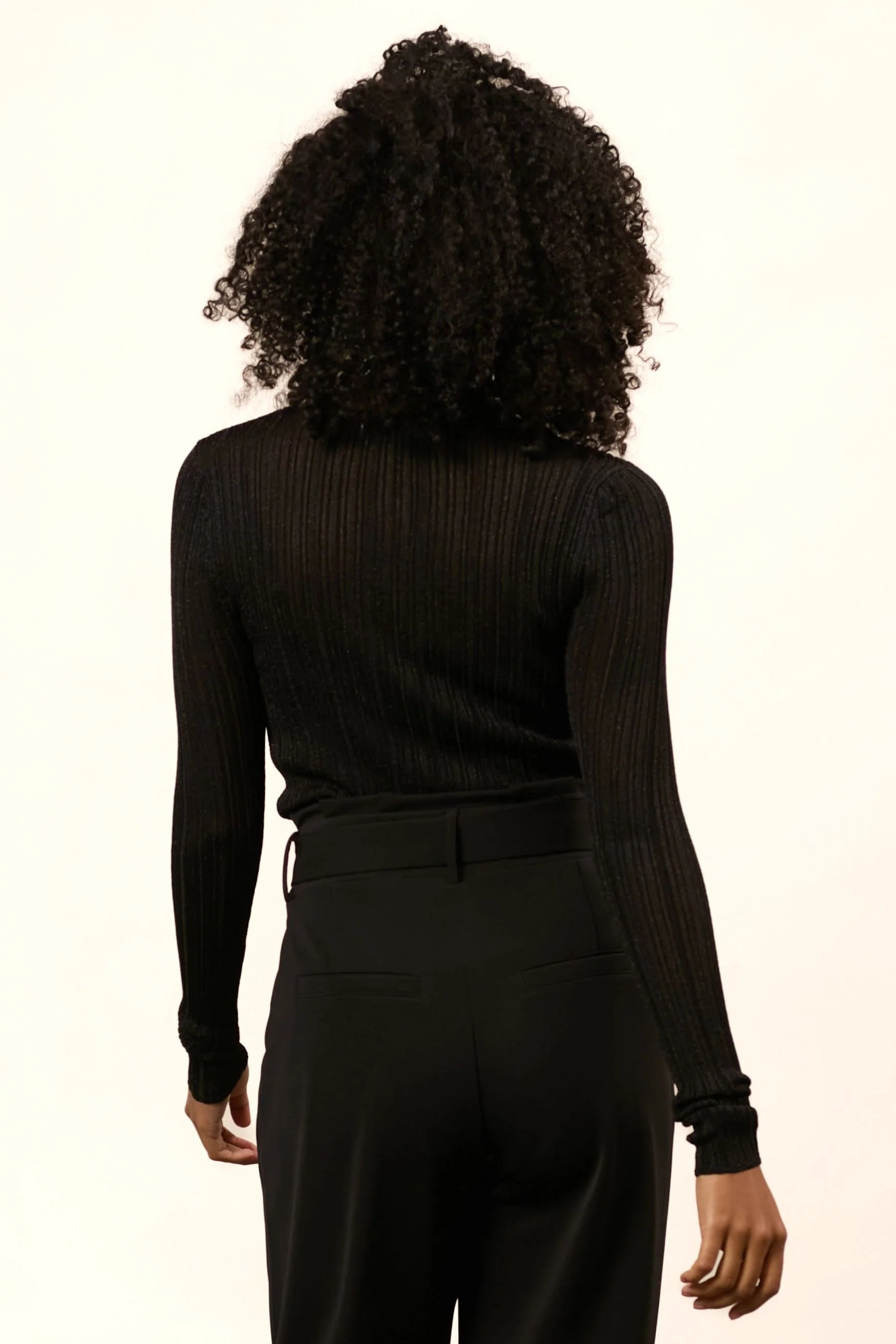 Lofty Manner Top Mabel Met Subtiele Glinstering Zwart