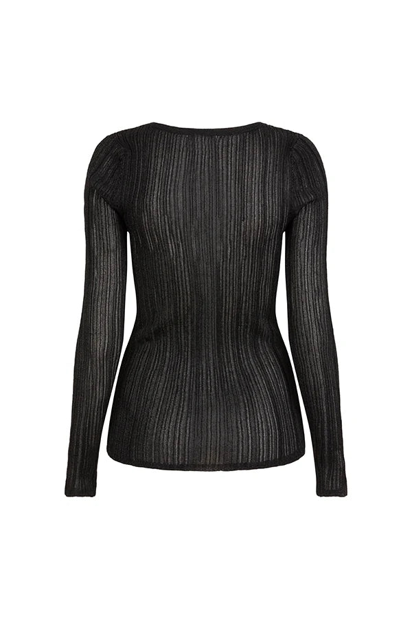 Lofty Manner Top Mabel Met Subtiele Glinstering Zwart