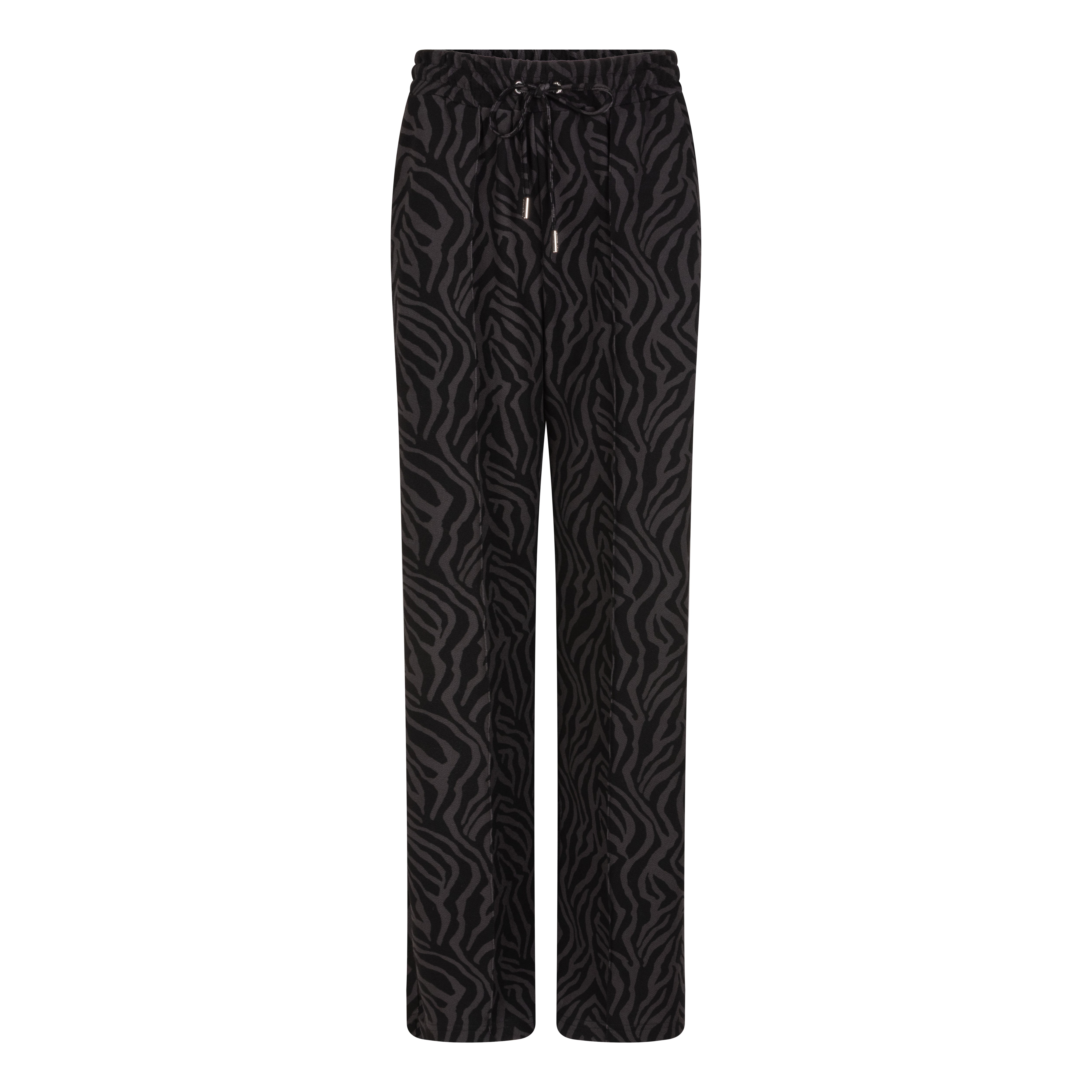 Lofty Manner Broek Ida Zebra Print Grijs