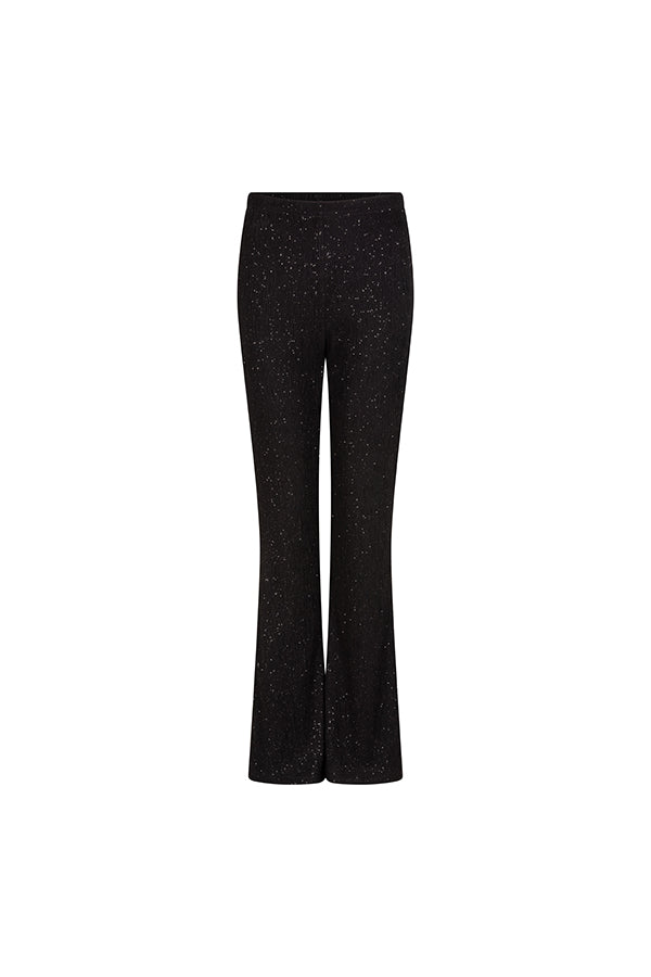 Lofty Manner Broek Thalia Flared Met Luxe Glitter Zwart