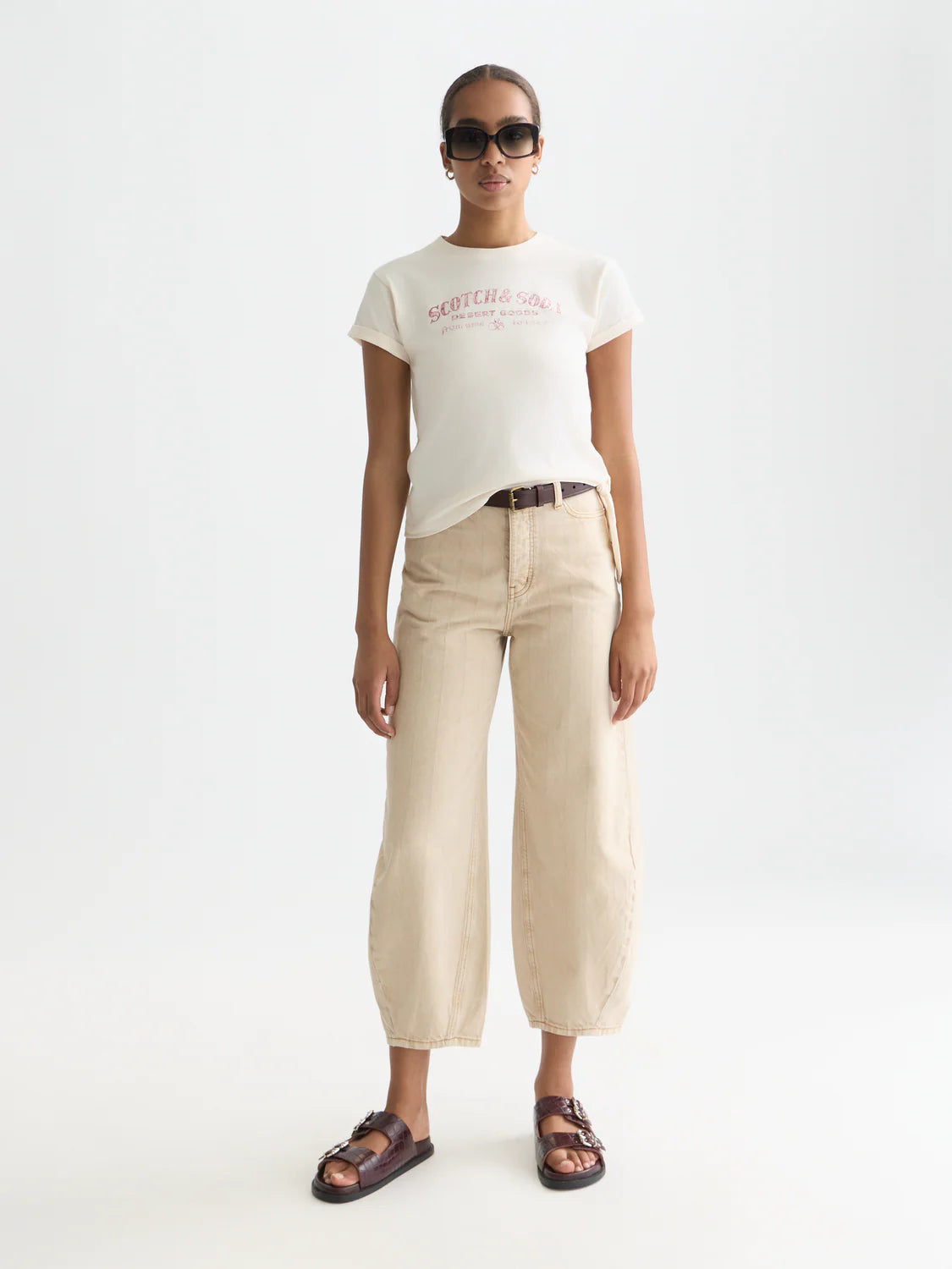 Scotch&Soda Artwork Knot T-shirt Eggnog