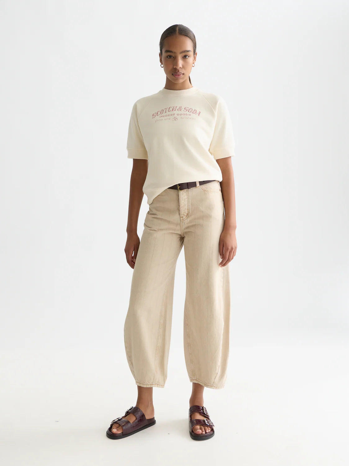 Scotch&soda Artwork sweatshirt top Eggnog