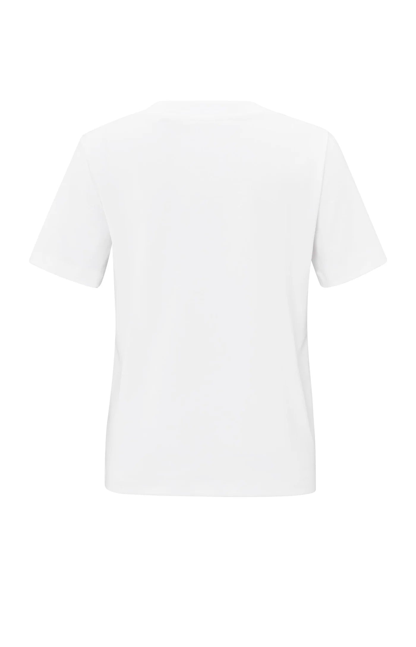 YAYA Basic T-shirt Met V-hals En Korte Mouwen Wit