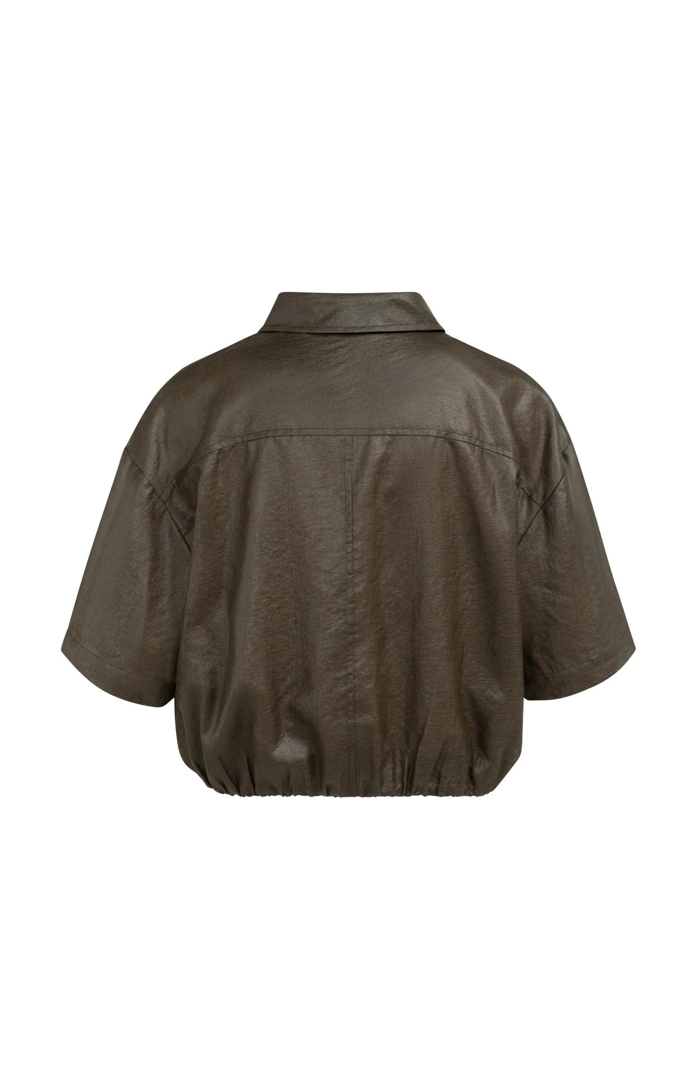 Yaya Blousejack Glanzende Finish Delicioso Brown