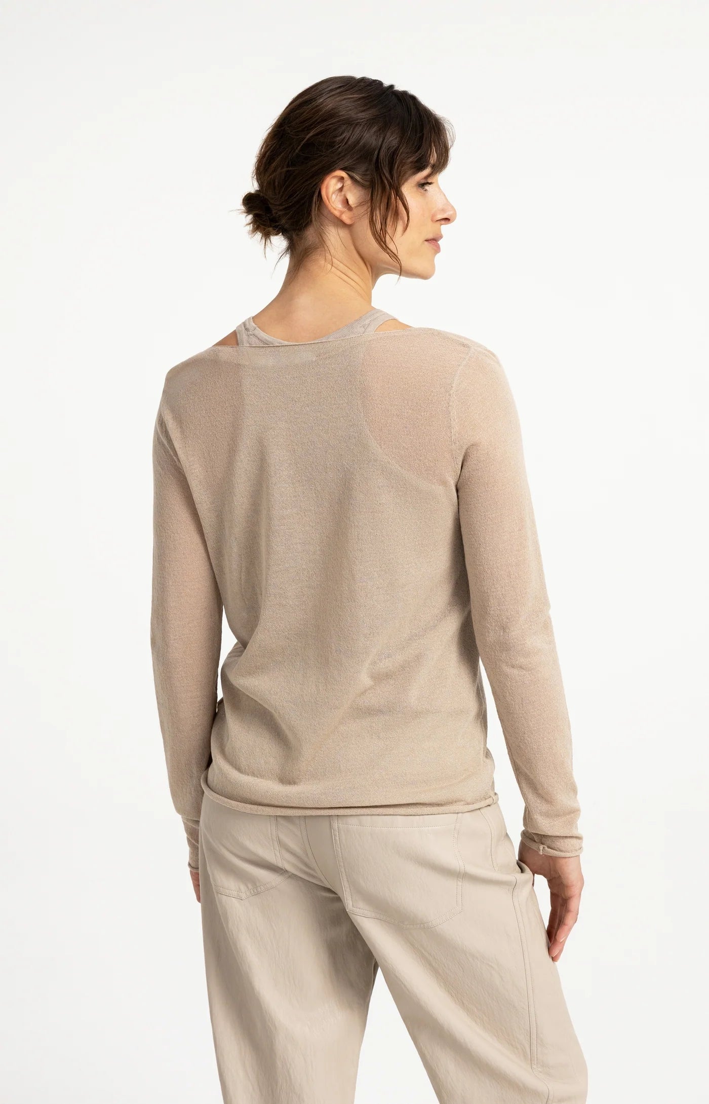 YAYA Dubbellaags Gebreide Lange Mouwen Grey