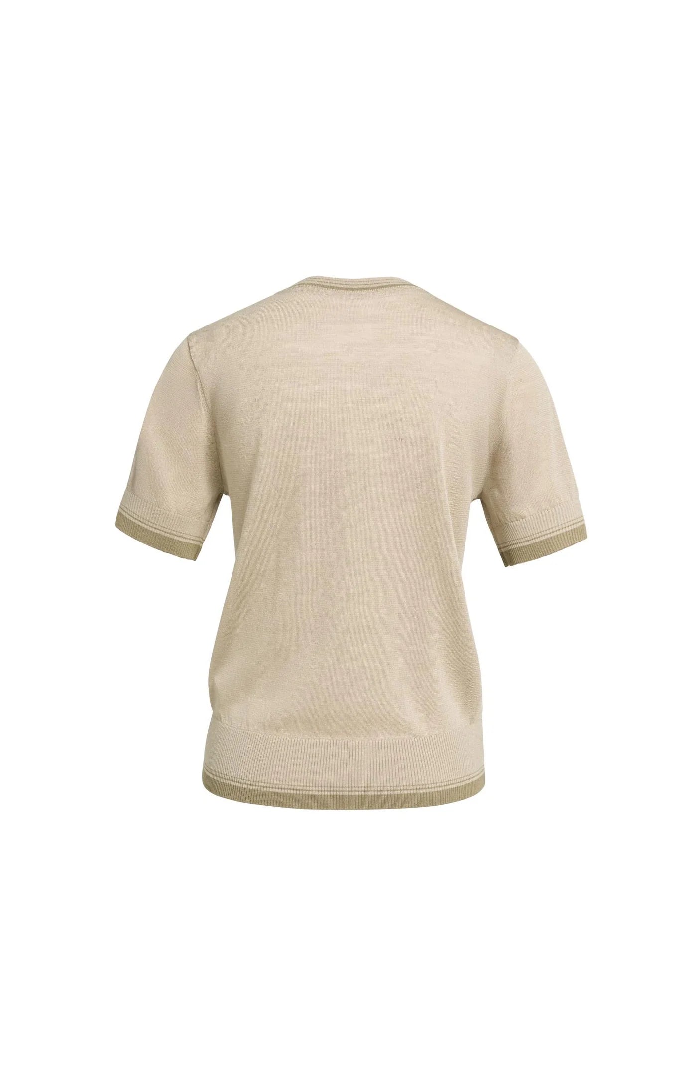 YAYA Trui Met Grafische Print En Morte Mouwen Beige