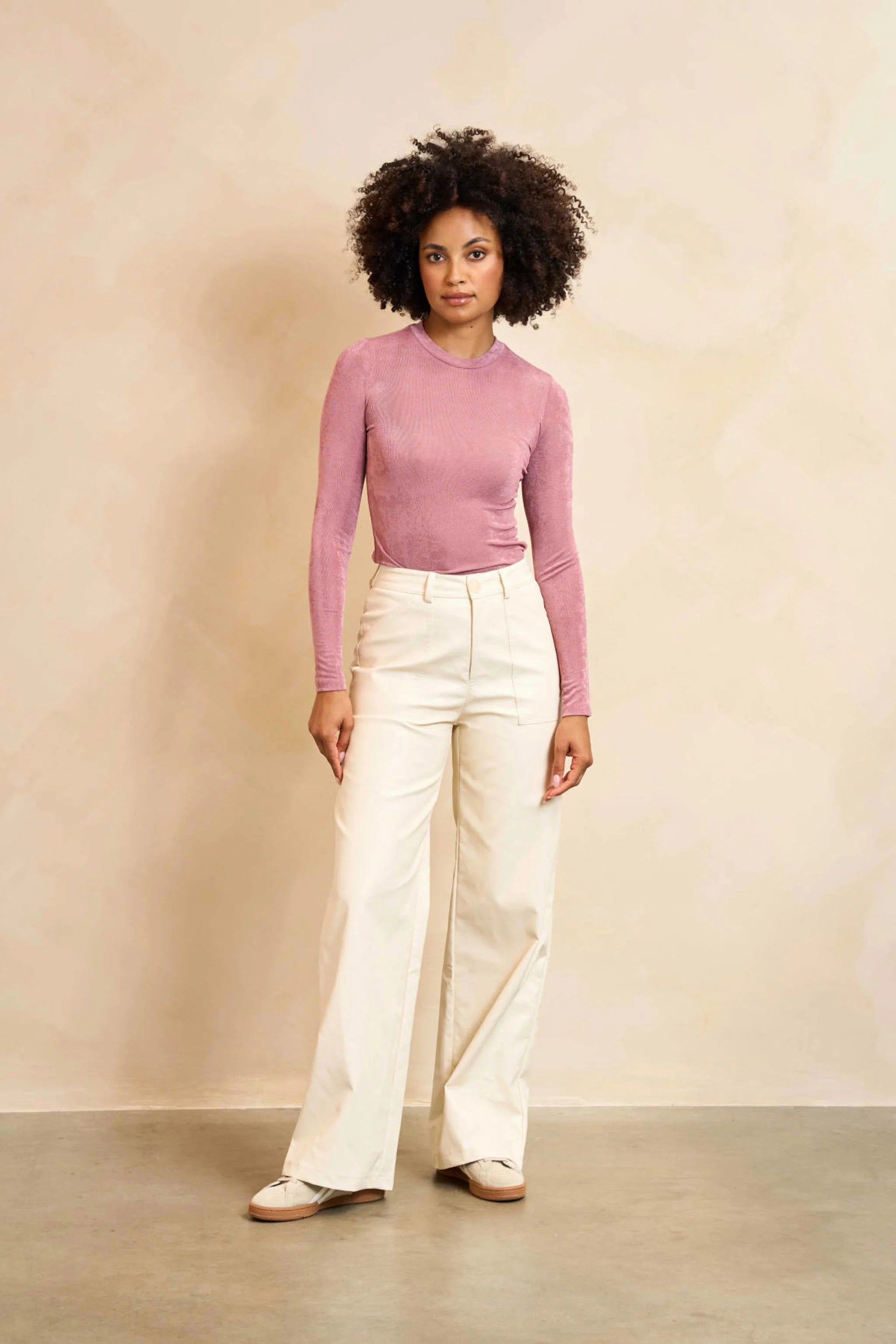 Lofty Manner Top Mauve Pink