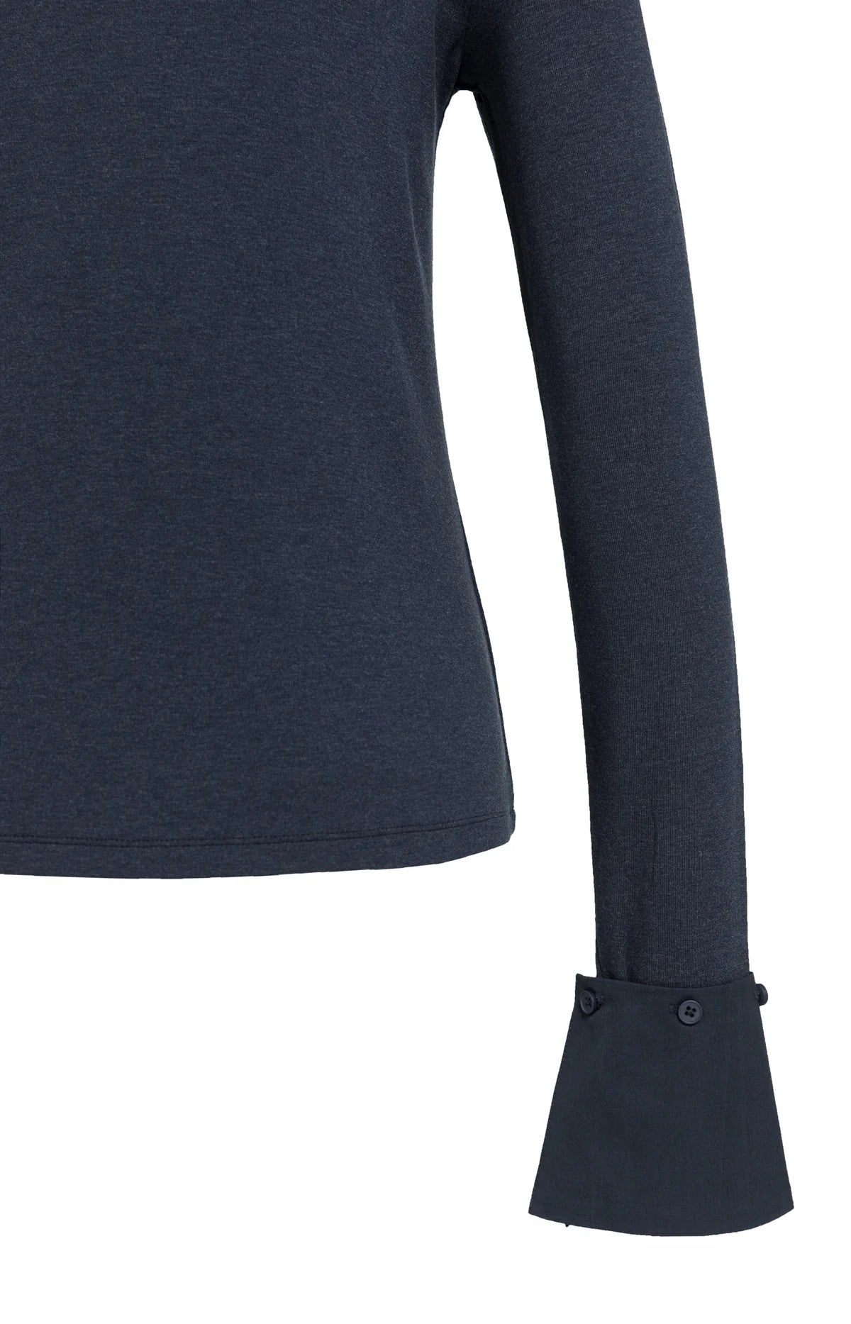 YAYA Jersey Top Manchetten Gray Melange