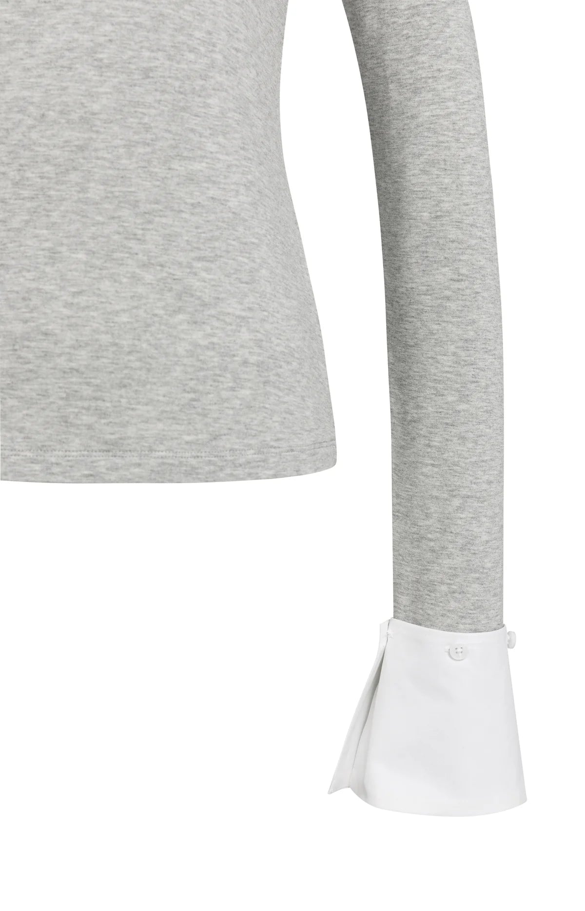 YAYA Jersey Top Manchetten Medium Grey