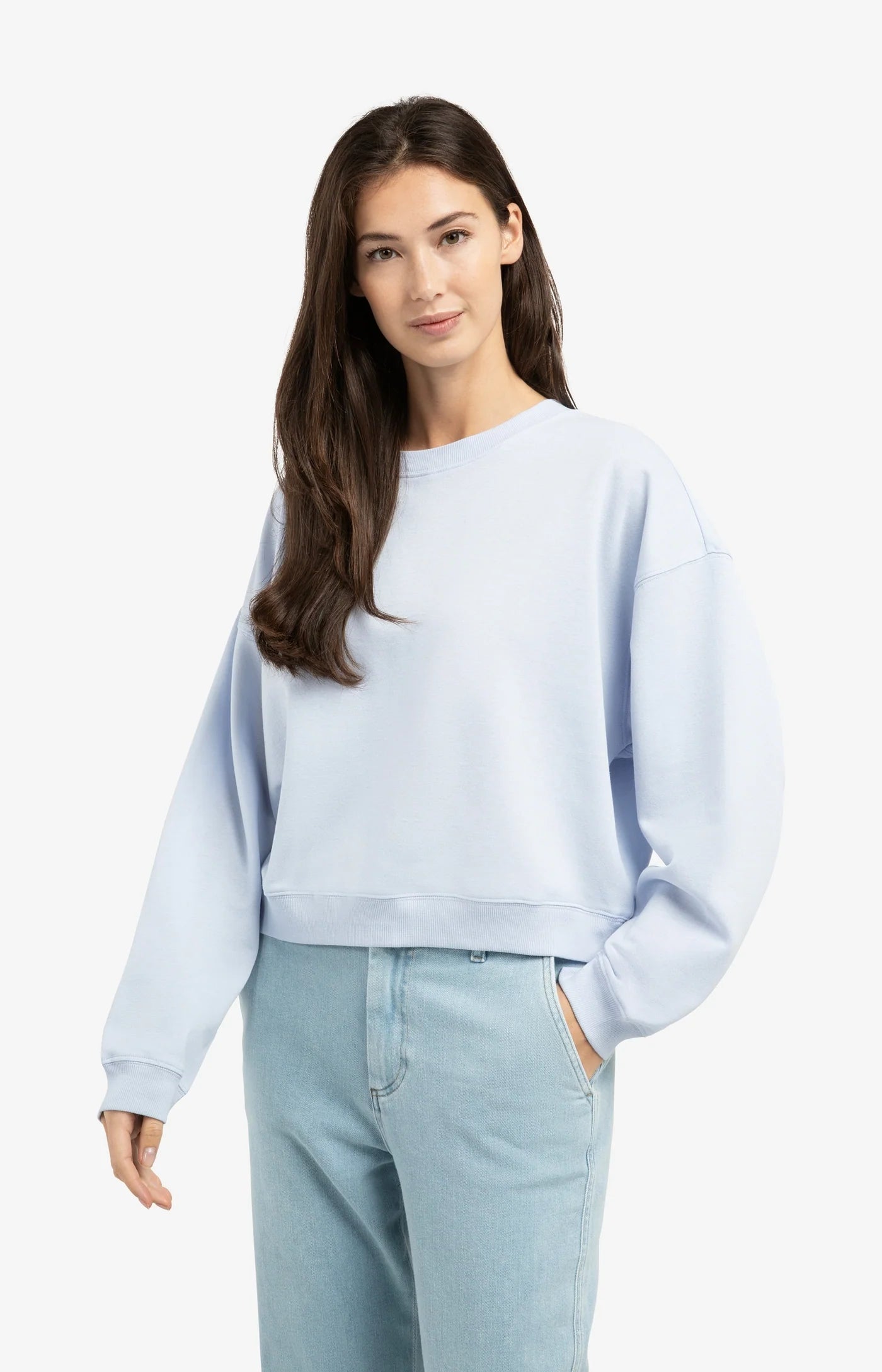 YAYA Lichte Sweater Met Ronde Hals Ice Blue