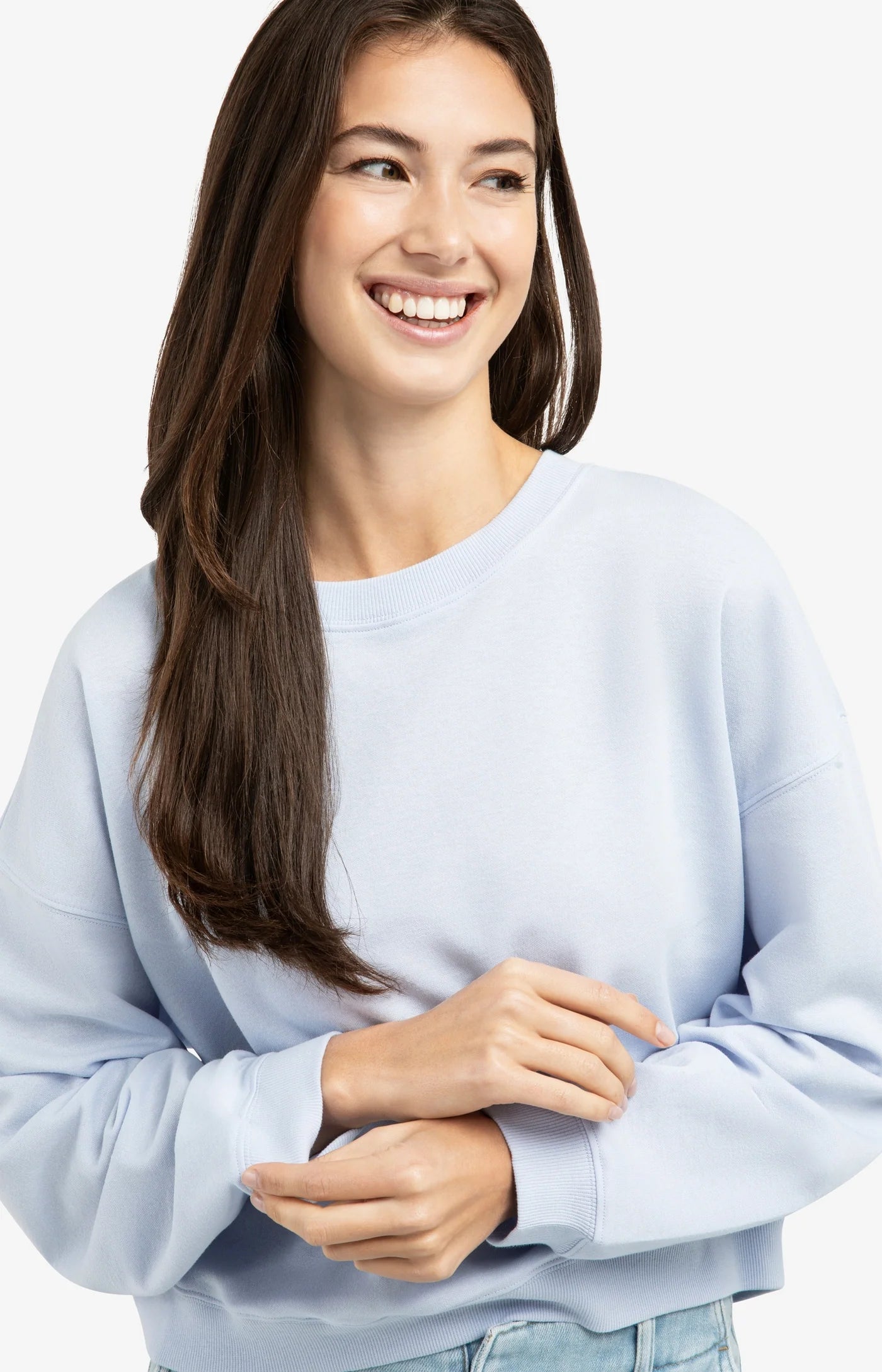 YAYA Lichte Sweater Met Ronde Hals Ice Blue