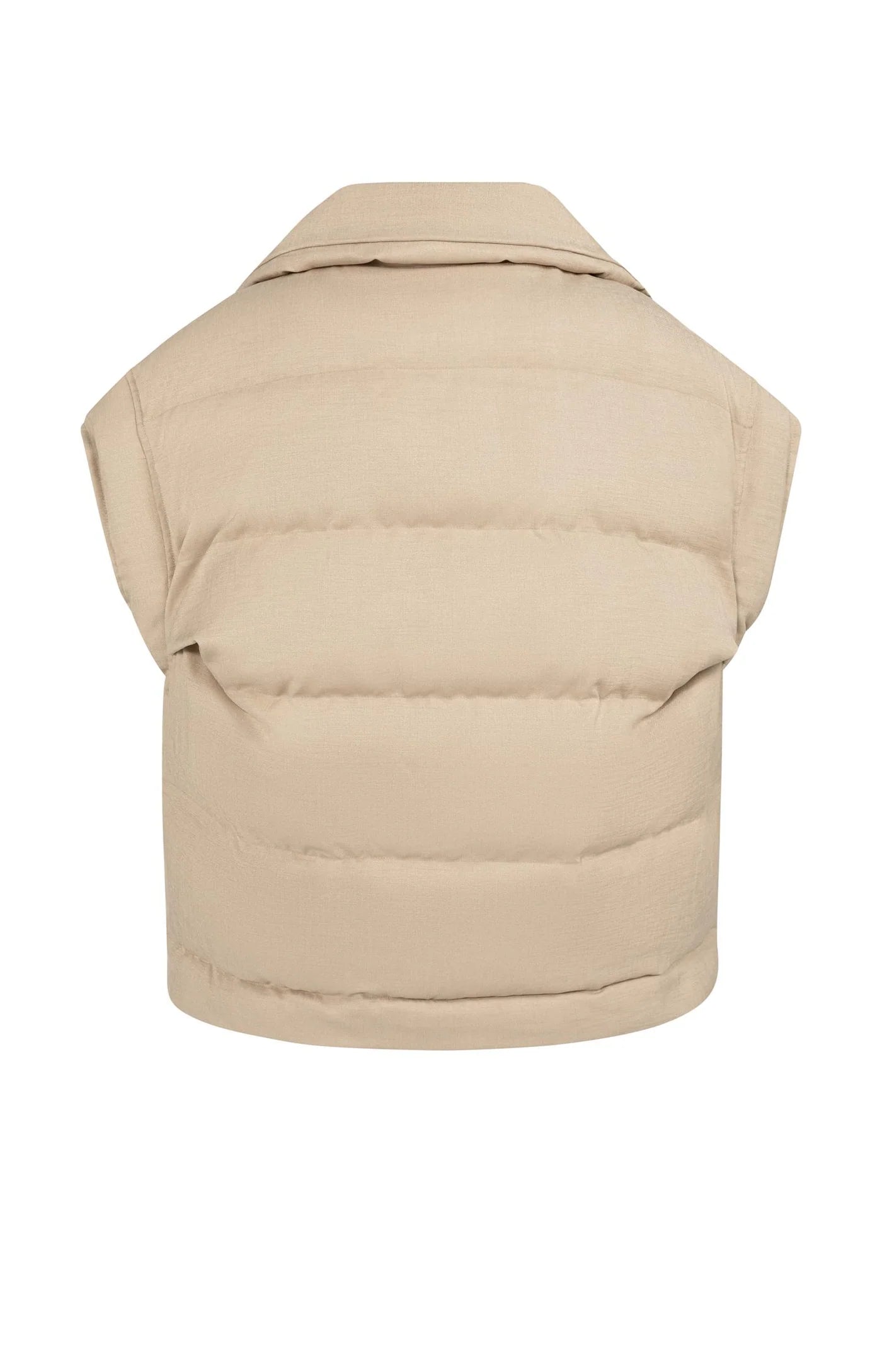 YAYA Gewatteerde Oversized Bodywarmer Met Kraag Gold