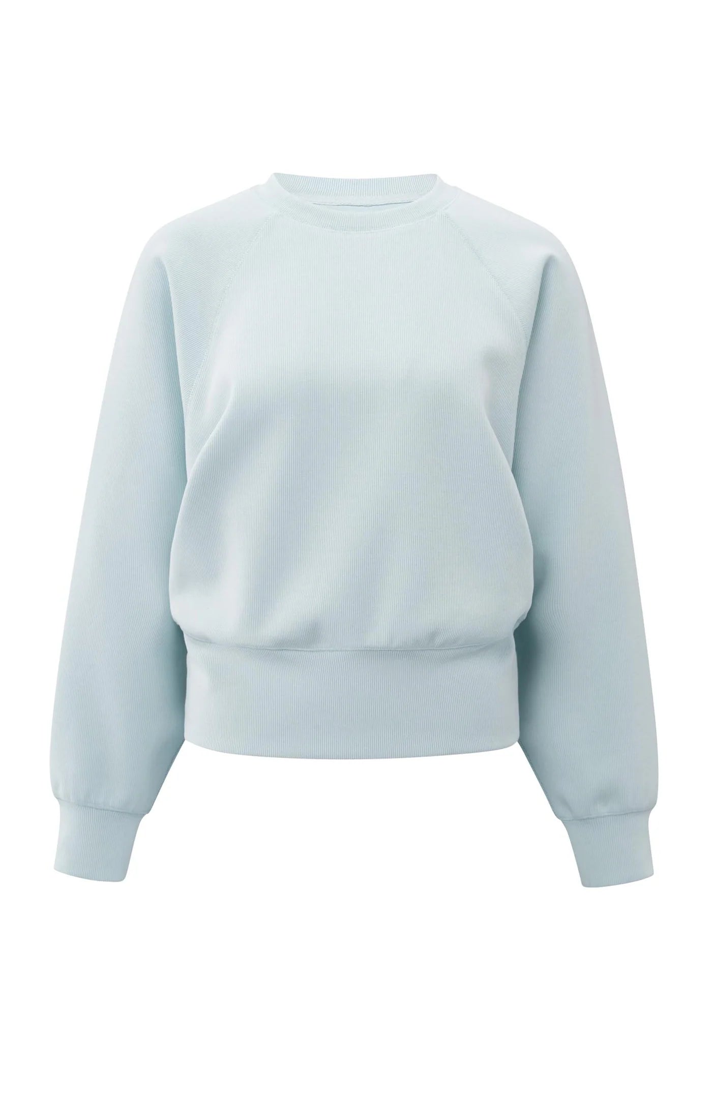 YAYA Raglan Sweater Van Fijne Ribstructuur Met Ronde Hals Secret Spaces Grey