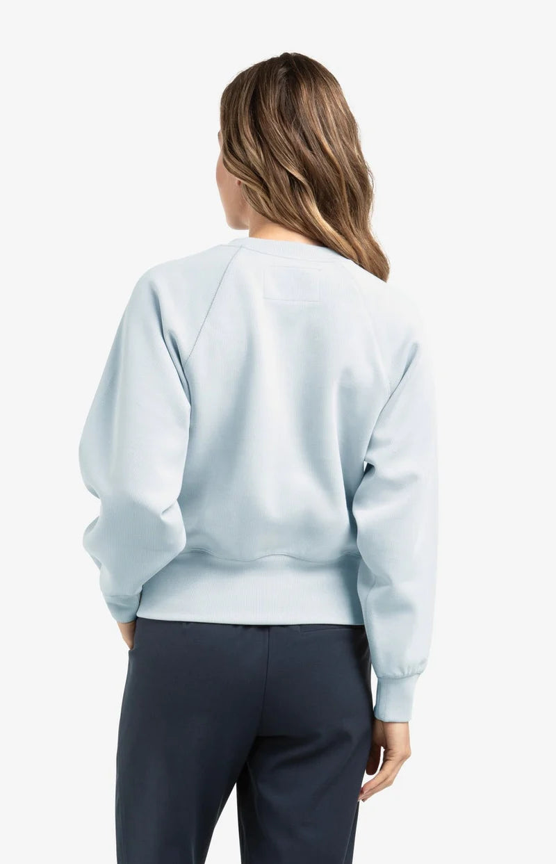 YAYA Raglan Sweater Van Fijne Ribstructuur Met Ronde Hals Secret Spaces Grey