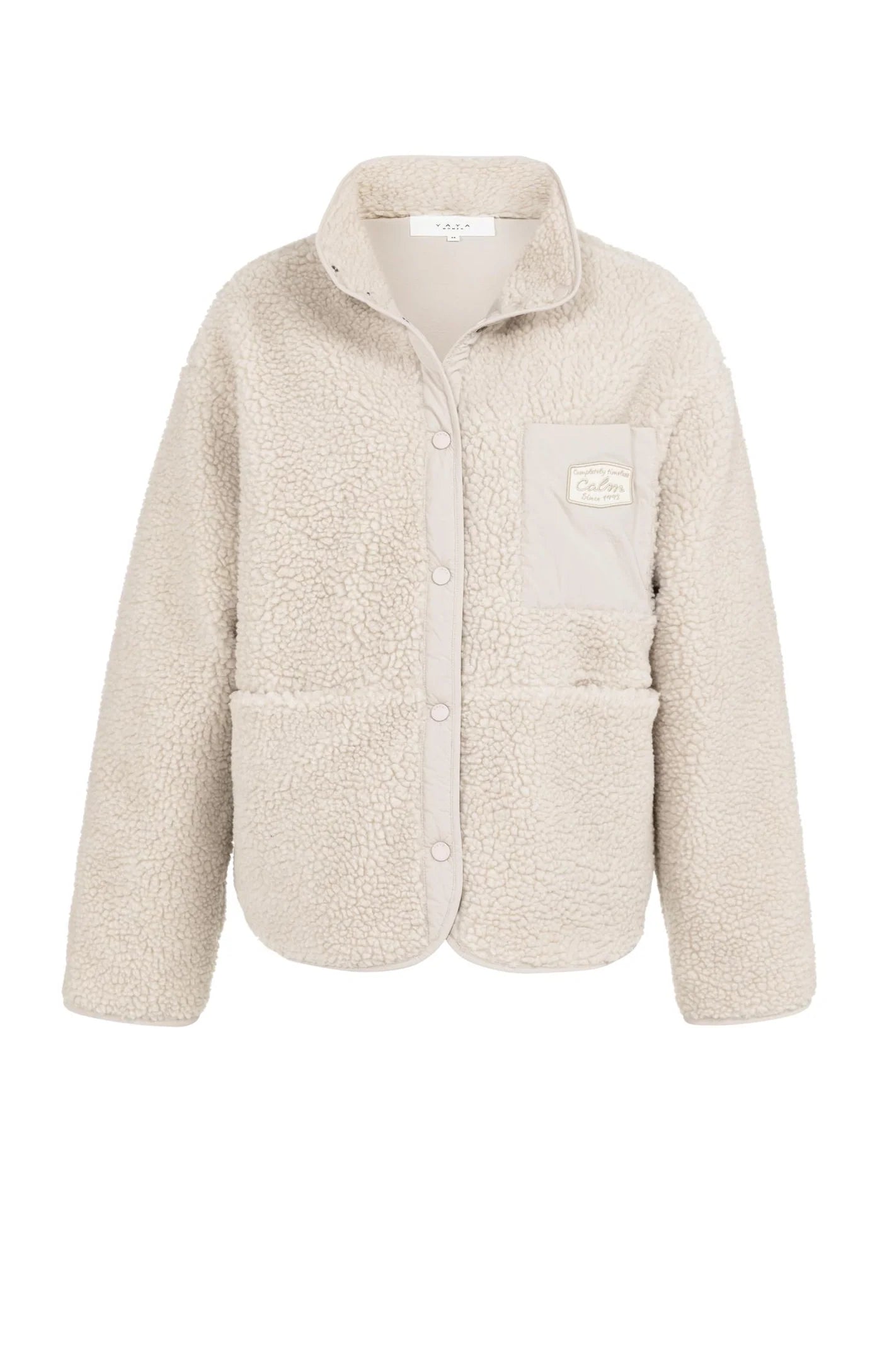 YAYA Omkeerbaar Teddy Jack Met Nylon Borstzak Heather Grey